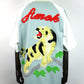 amok　SHAGGY LOGO SOUVENIR JACKET TEE　261KA01-BLUE