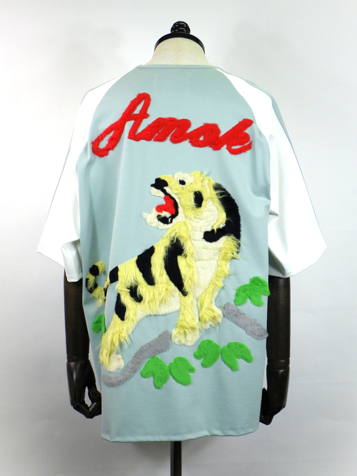 amok　SHAGGY LOGO SOUVENIR JACKET TEE　261KA01-BLUE
