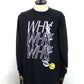 STUD MUFFIN　5.6ozコットン天竺 WHYSL/サガラパッチワーク LS Tシャツ　624-02906-BK