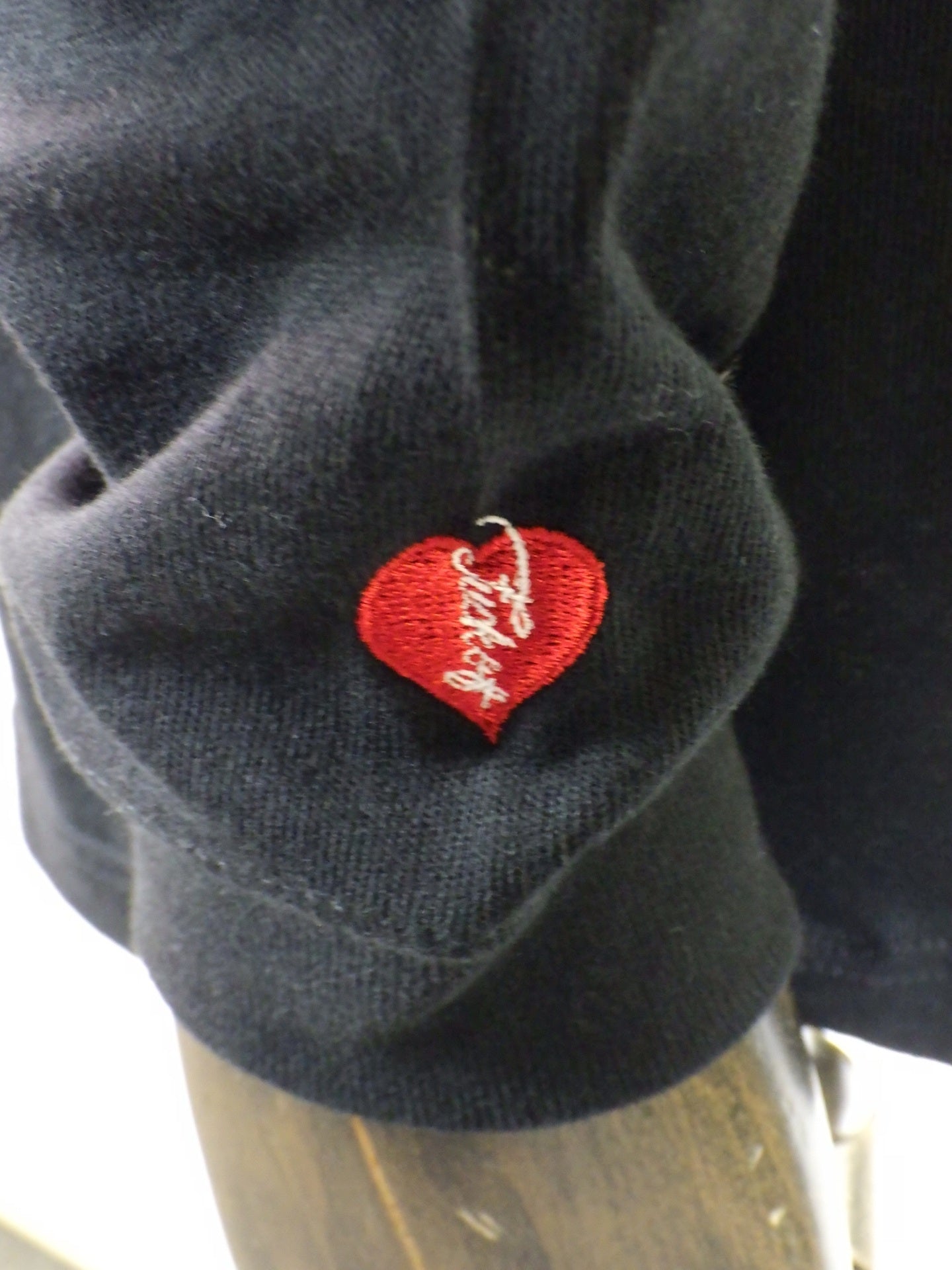 STUD MUFFIN　5.6ozコットン天竺 WHYSL/サガラパッチワーク LS Tシャツ　624-02906-BK