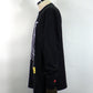 STUD MUFFIN　5.6ozコットン天竺 WHYSL/サガラパッチワーク LS Tシャツ　624-02906-BK