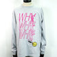 STUD MUFFIN　5.6ozコットン天竺 WHYSL/サガラパッチワーク LS Tシャツ　624-02906-ASH