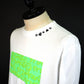 STUD MUFFIN　コットン天竺 ボックスロゴ発泡プリントLS Tシャツ　524-02817-WH
