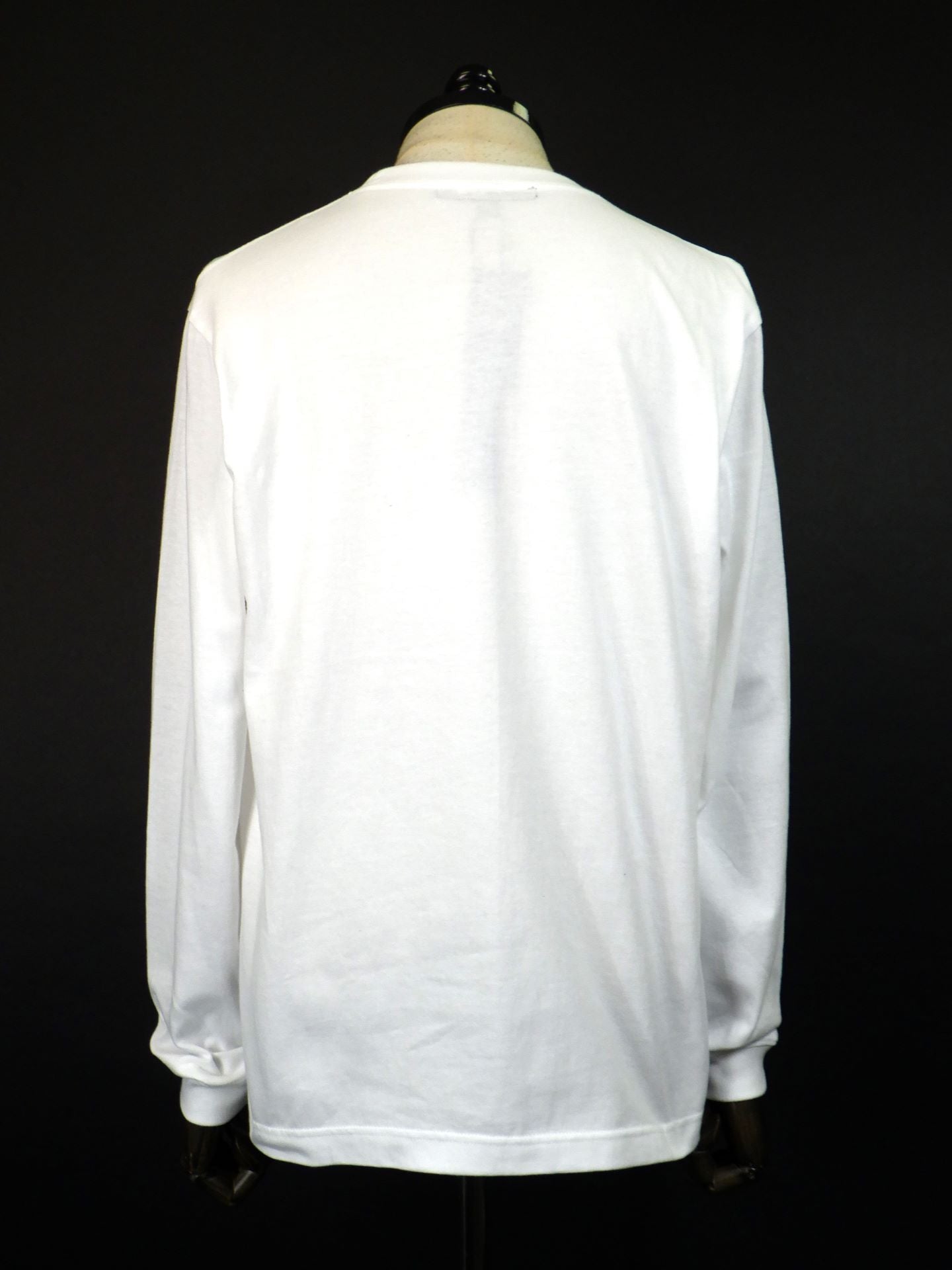 STUD MUFFIN　コットン天竺 ボックスロゴ発泡プリントLS Tシャツ　524-02817-WH