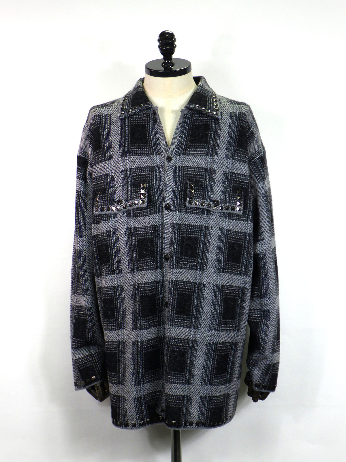 amok　KINIT CHECK SHIRT　262023-BK