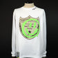 STUD MUFFIN　コットン天竺 ラベルスマイル発泡プリントLS Tシャツ　524-02819-WH