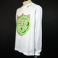 STUD MUFFIN　コットン天竺 ラベルスマイル発泡プリントLS Tシャツ　524-02819-WH