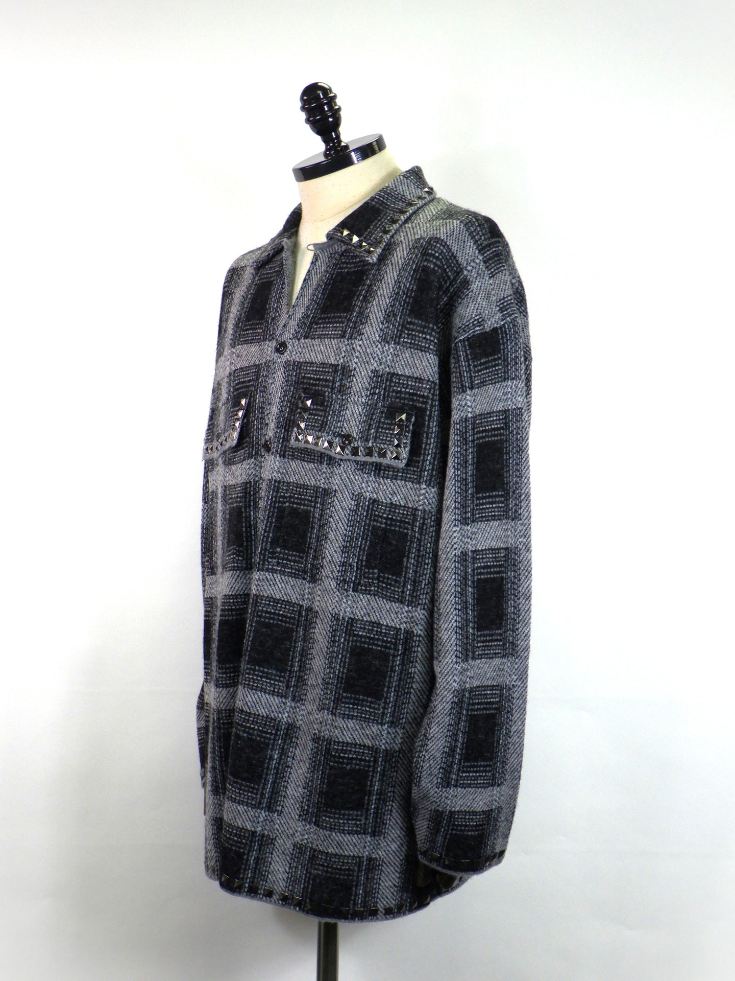 amok　KINIT CHECK SHIRT　262023-BK