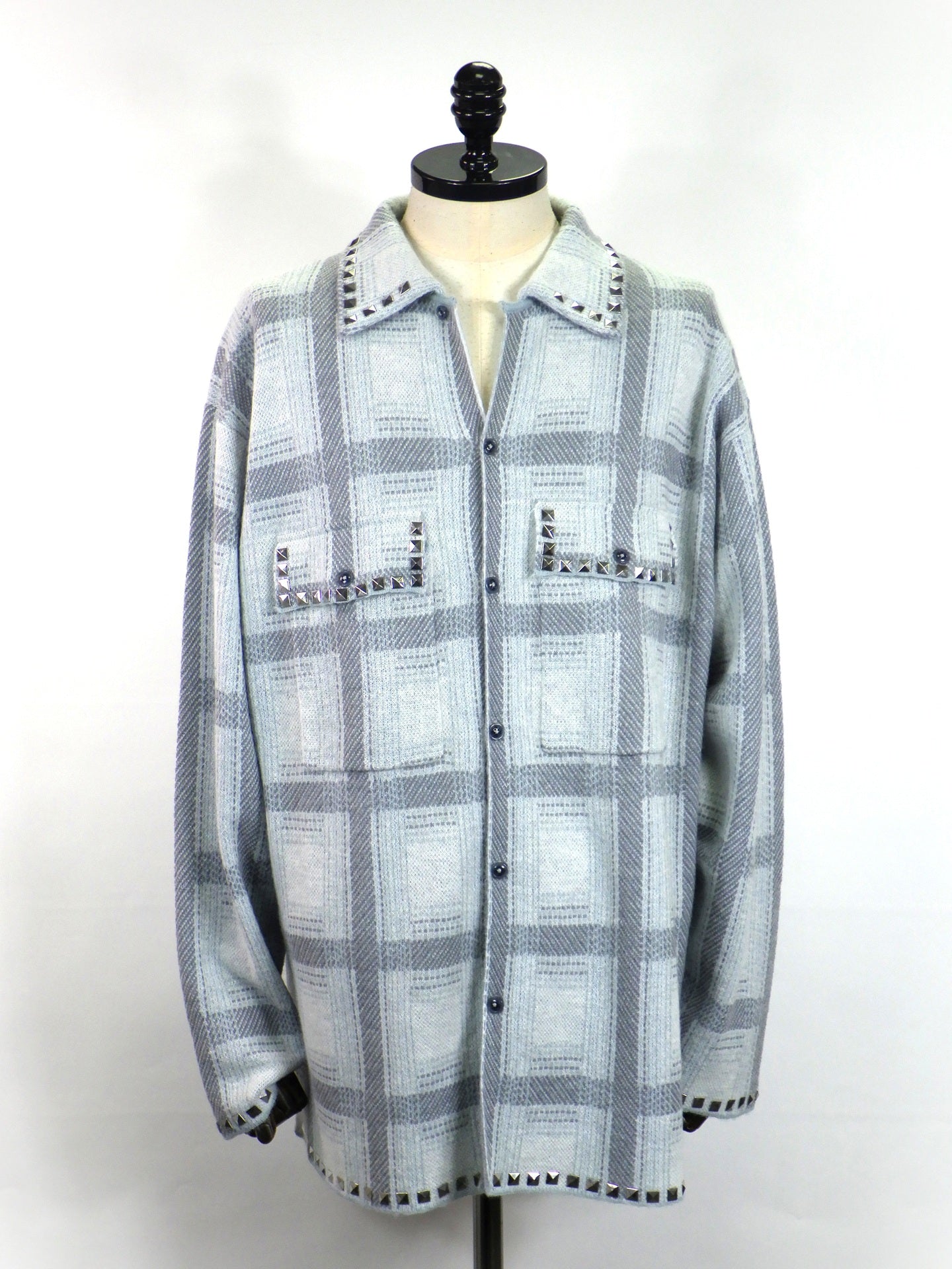 amok　KINIT CHECK SHIRT　262023-MINT
