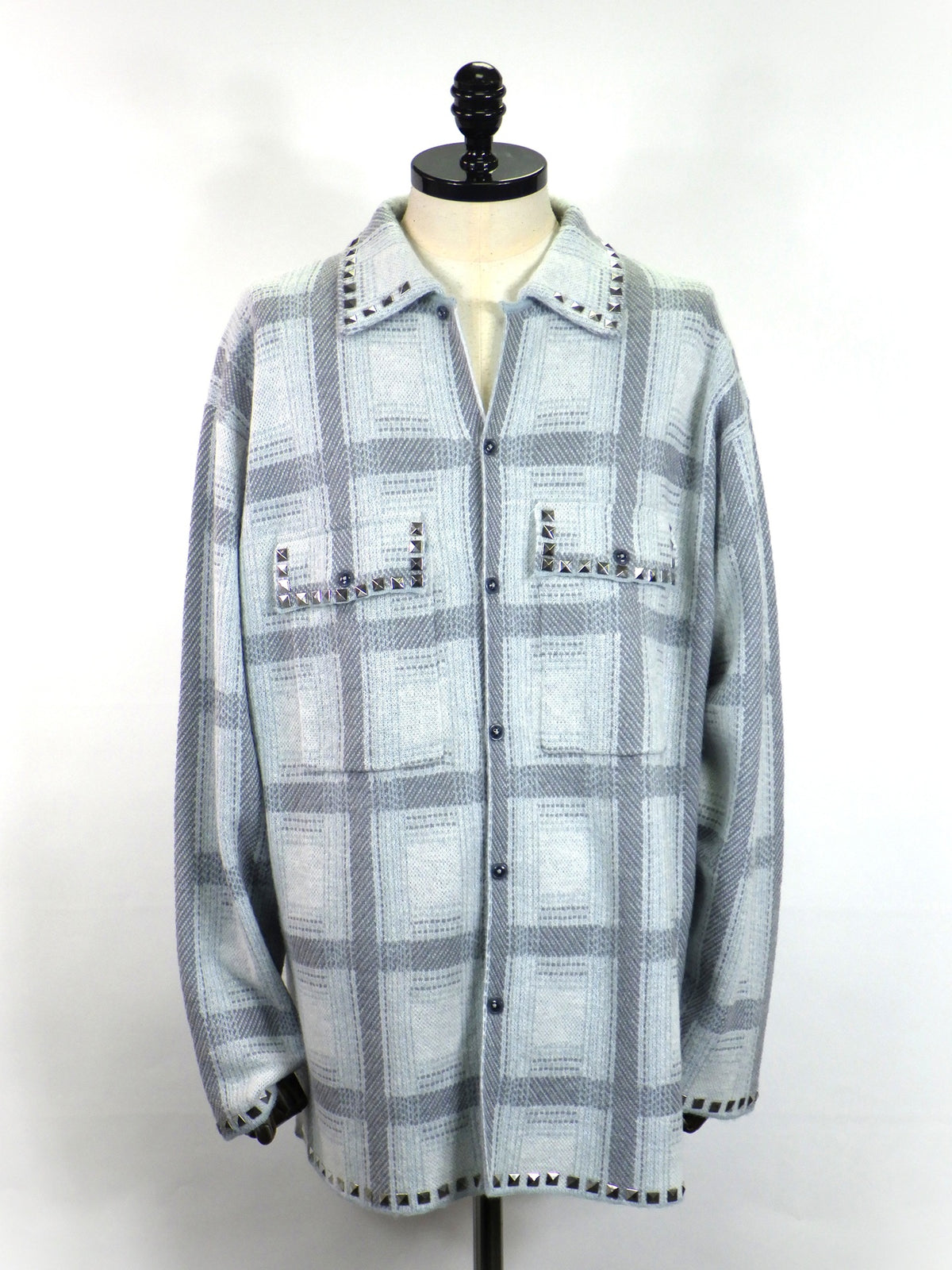 amok　KINIT CHECK SHIRT　262023-MINT