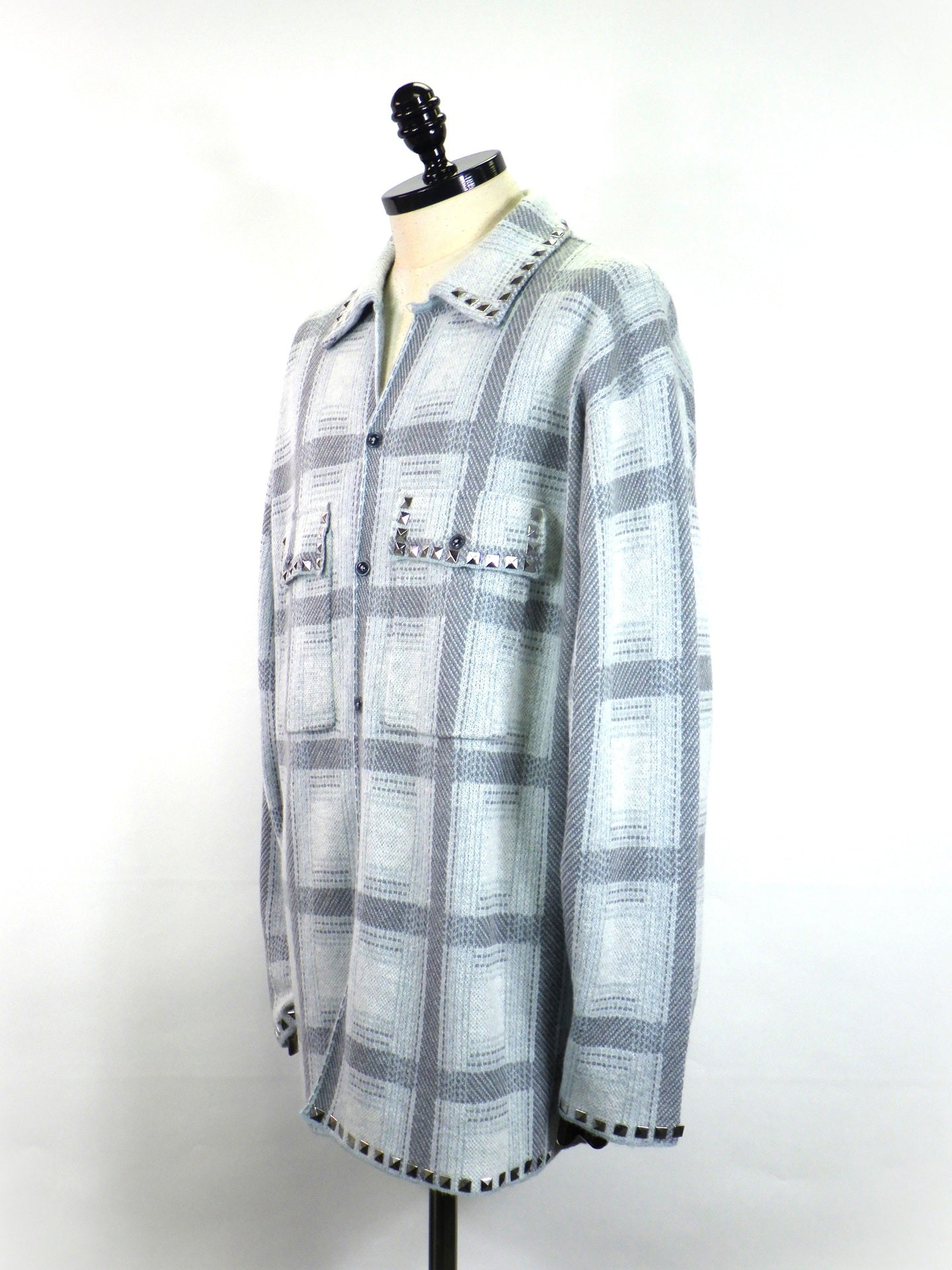 amok　KINIT CHECK SHIRT　262023-MINT