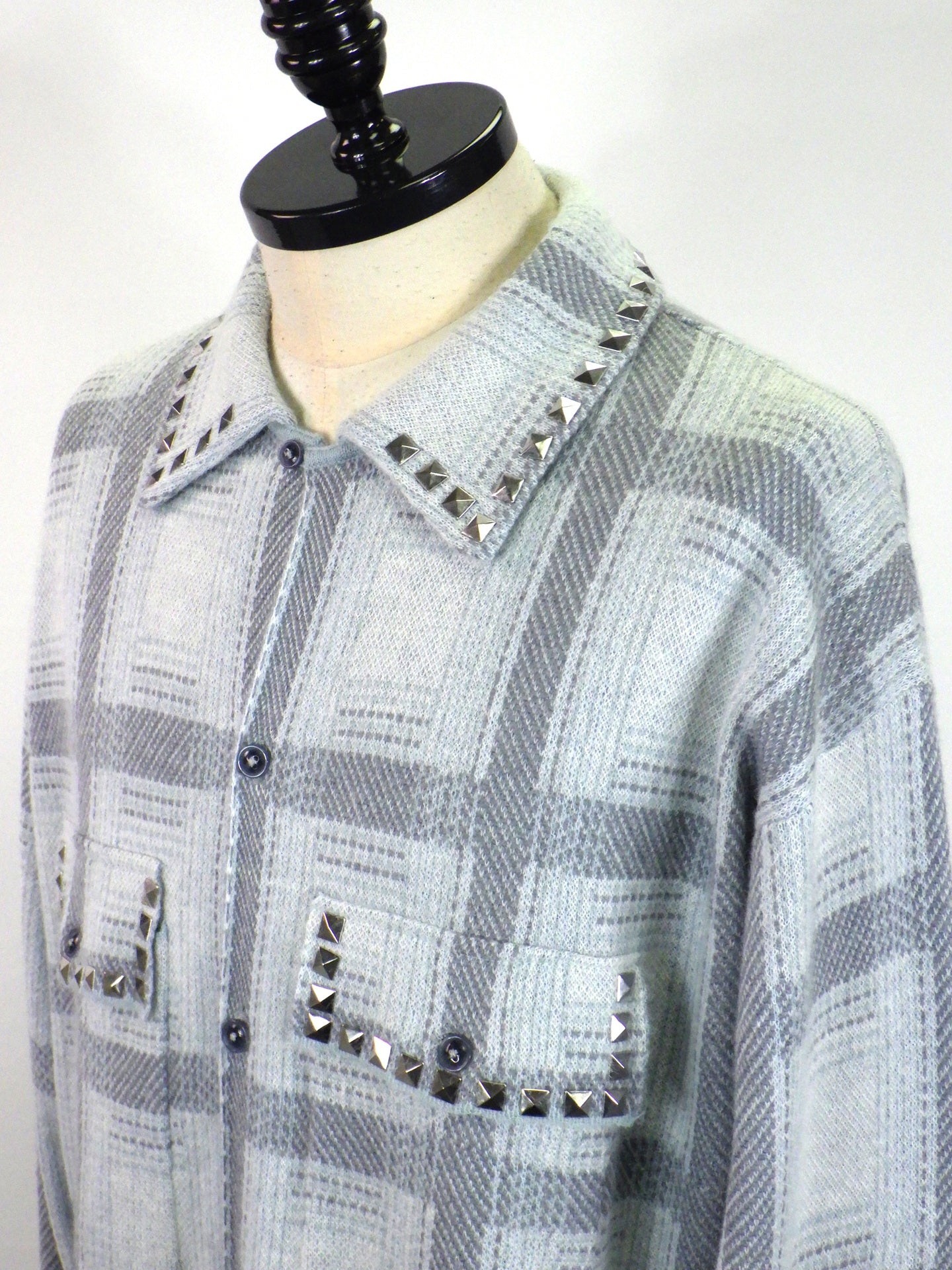 amok　KINIT CHECK SHIRT　262023-MINT