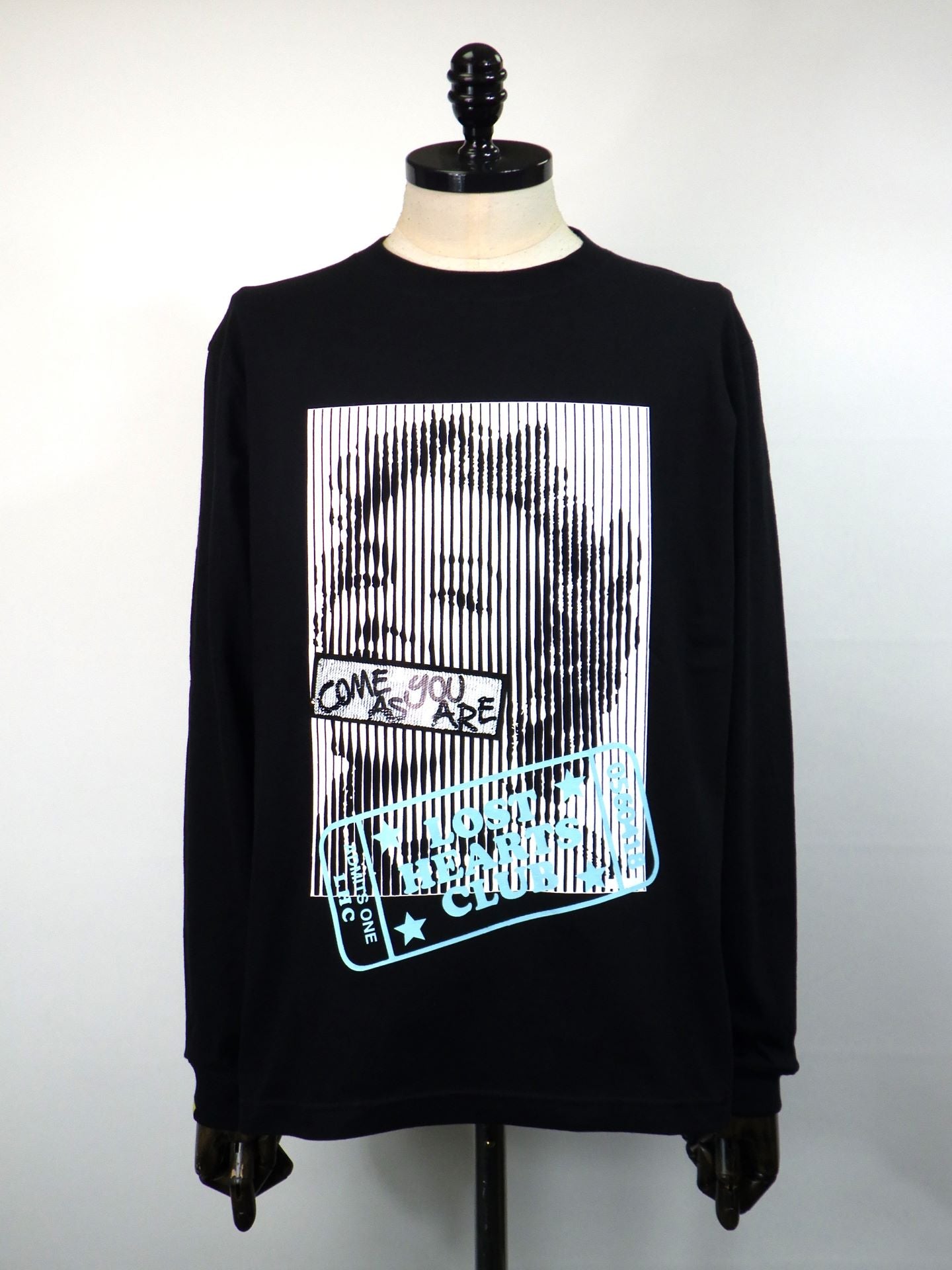 STUD MUFFIN　コットン天竺 LOST HEARTS シークインLS Tシャツ　524-02815-BK