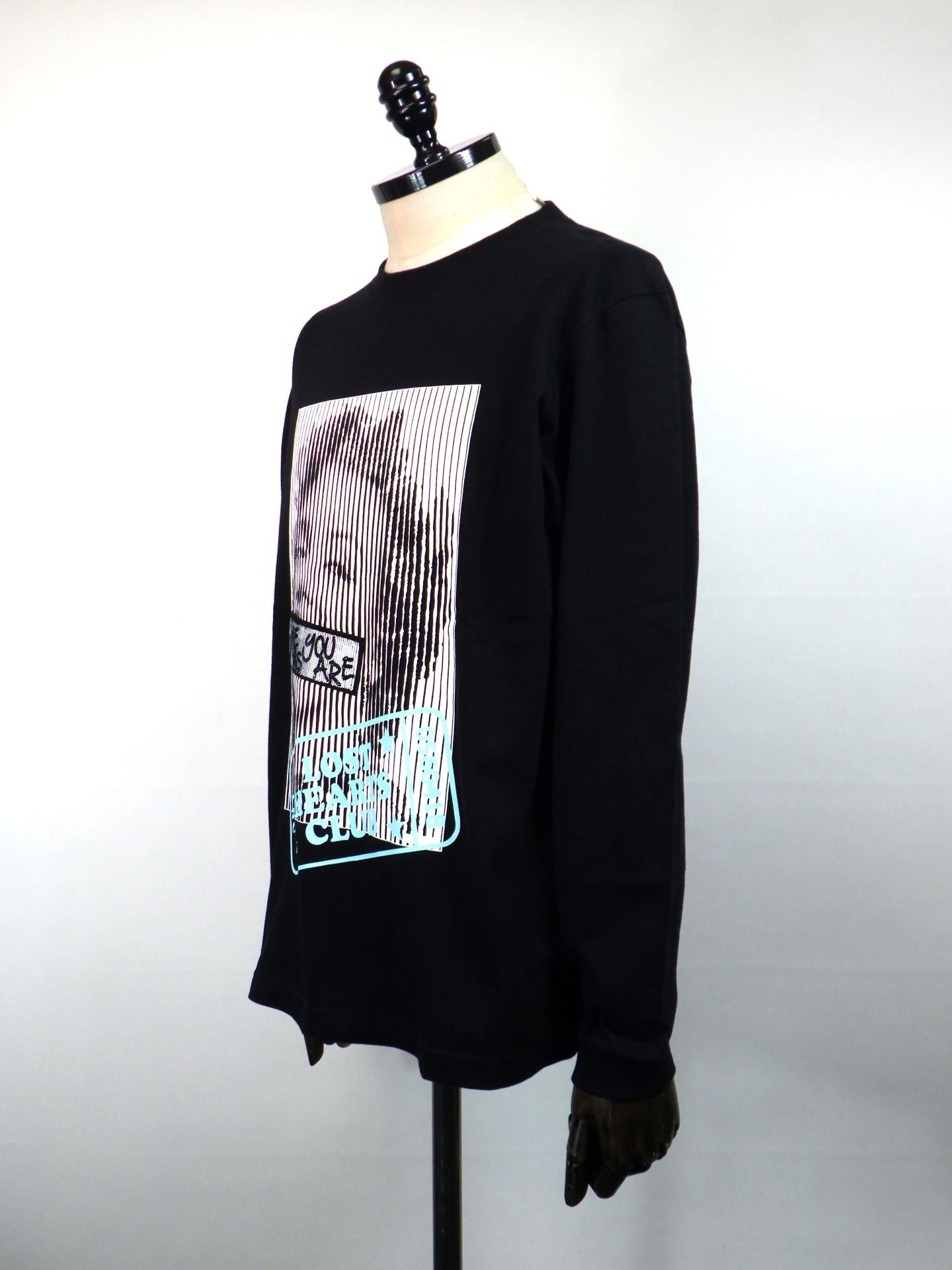 STUD MUFFIN　コットン天竺 LOST HEARTS シークインLS Tシャツ　524-02815-BK