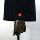 STUD MUFFIN　コットン天竺 PEACE AFTER DEATH&クロスパッチワーク LS Tシャツ　524-02820-BK