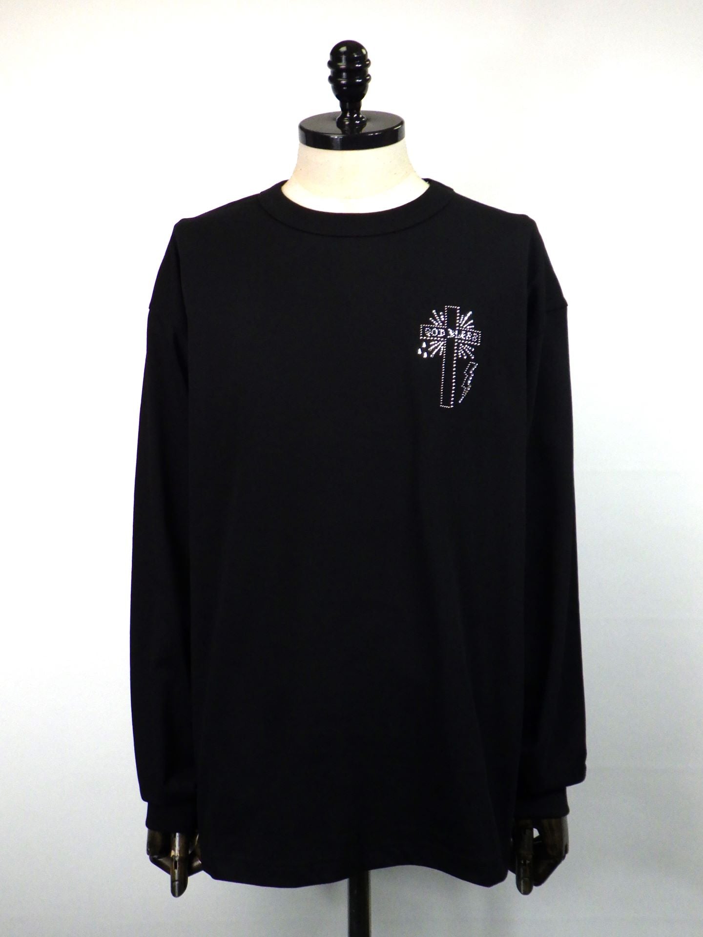 roarguns　クロスクリスタルL/S T-シャツ　25FGT-16-BK