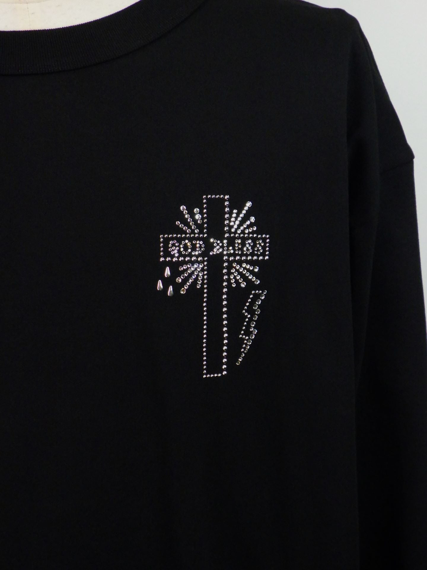 roarguns　クロスクリスタルL/S T-シャツ　25FGT-16-BK
