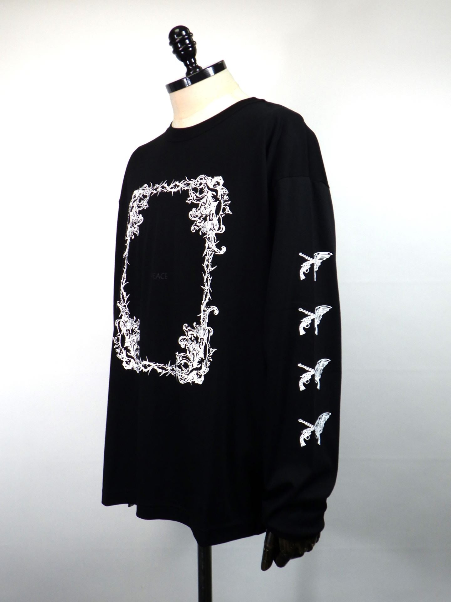 roarguns　エンジェルフレームL/S T-シャツ　25FGT-18-BK