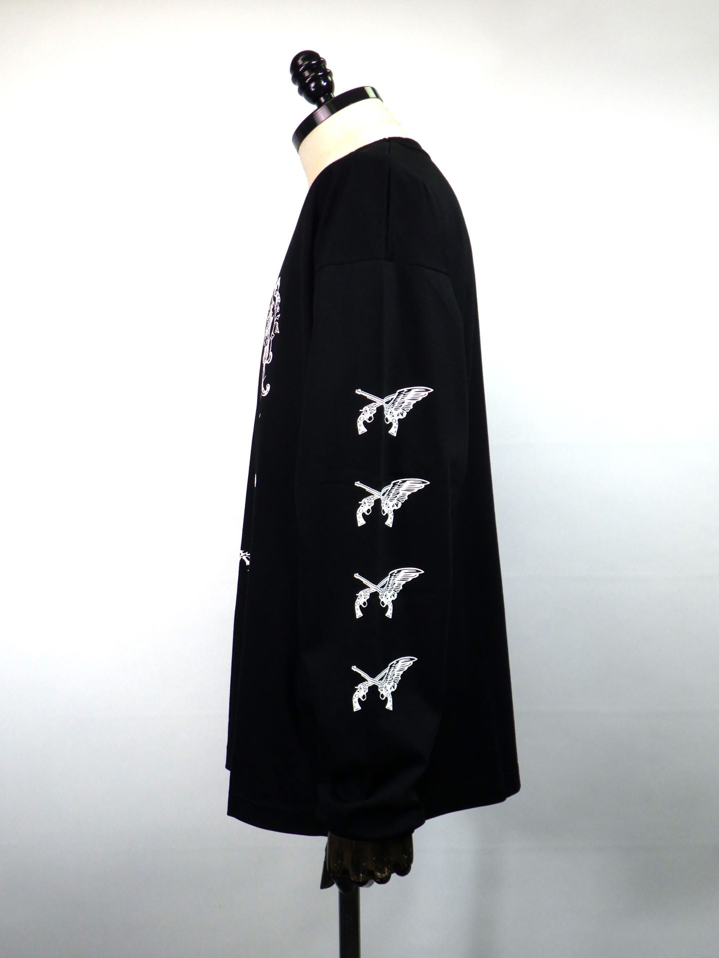 roarguns　エンジェルフレームL/S T-シャツ　25FGT-18-BK