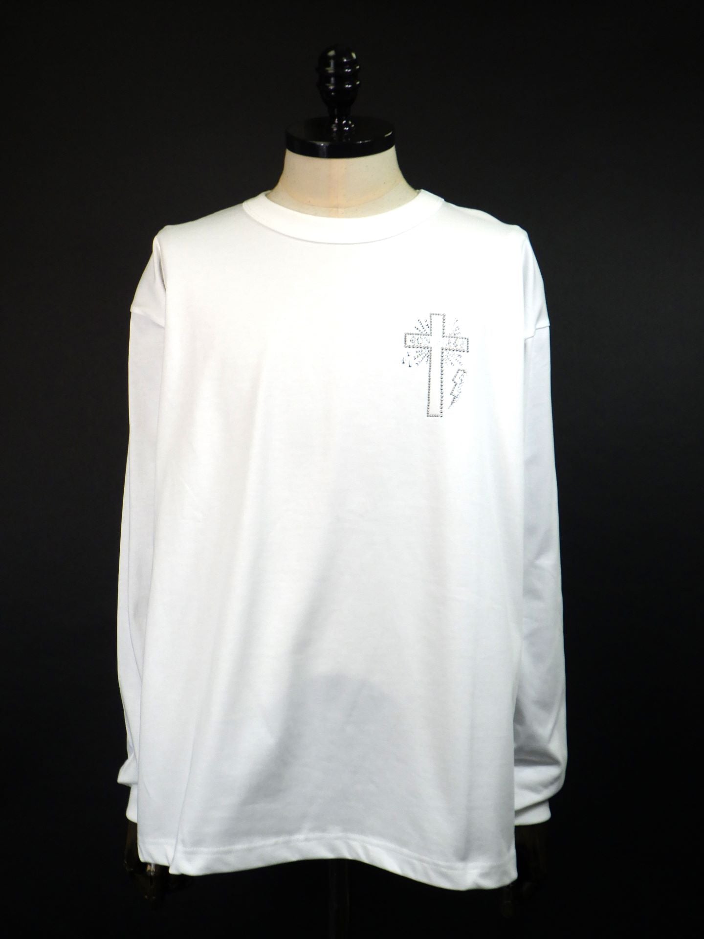roarguns　クロスクリスタルL/S T-シャツ　25FGT-16-WH