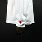 STUD MUFFIN　コットン天竺 PEACE AFTER DEATH&クロスパッチワーク LS Tシャツ　524-02820-WH