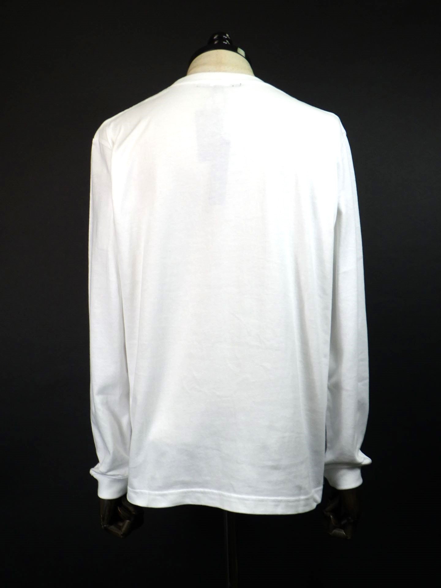 STUD MUFFIN　コットン天竺 PEACE AFTER DEATH&クロスパッチワーク LS Tシャツ　524-02820-WH