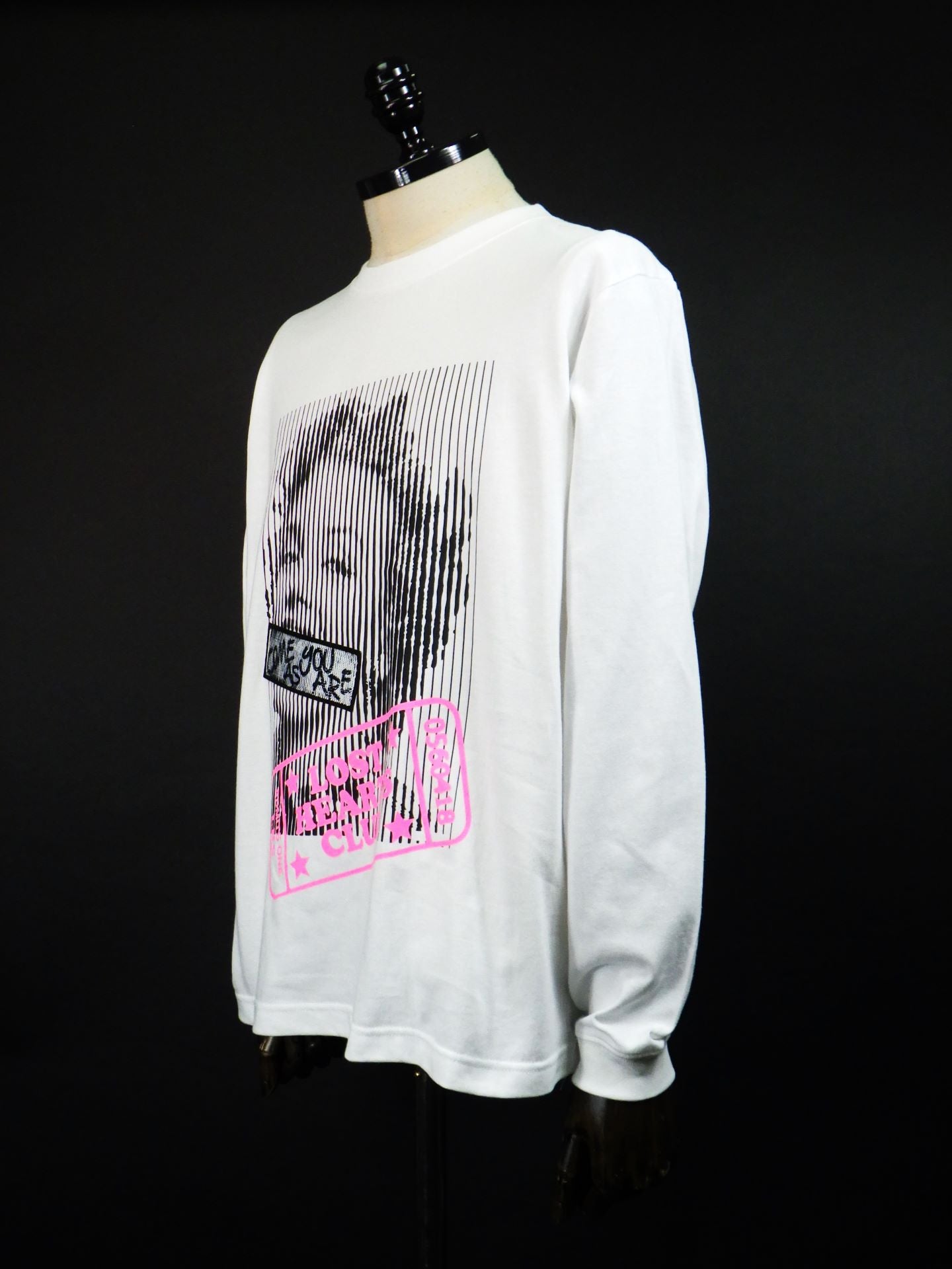 STUD MUFFIN　コットン天竺 LOST HEARTS シークインLS Tシャツ　524-02815-WH