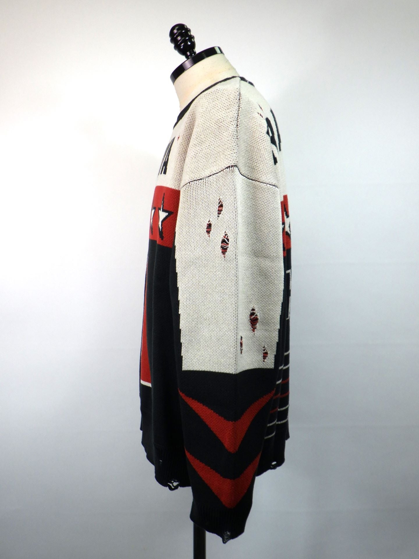KAMIYA　レーシングジャカードニットセーター　G15PO066-RED