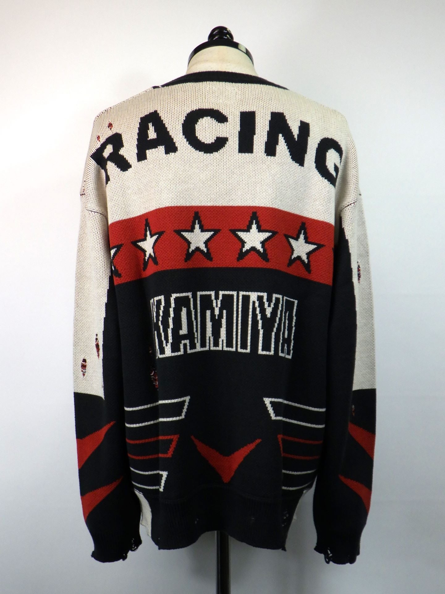 KAMIYA レーシングジャカードニットセーター G15PO066-RED – KAWANO