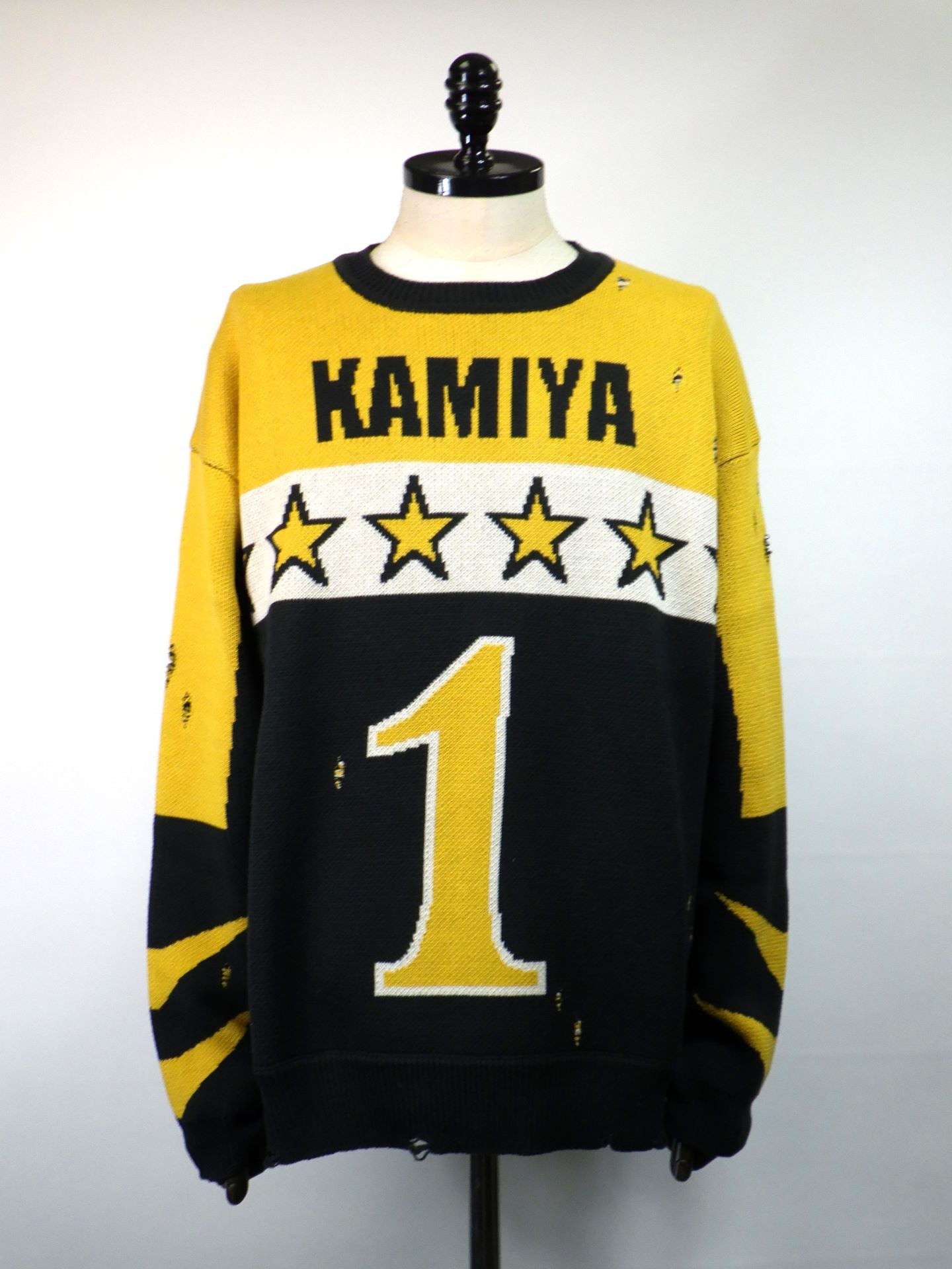 KAMIYA　レーシングジャカードニットセーター　G15PO066-YEL