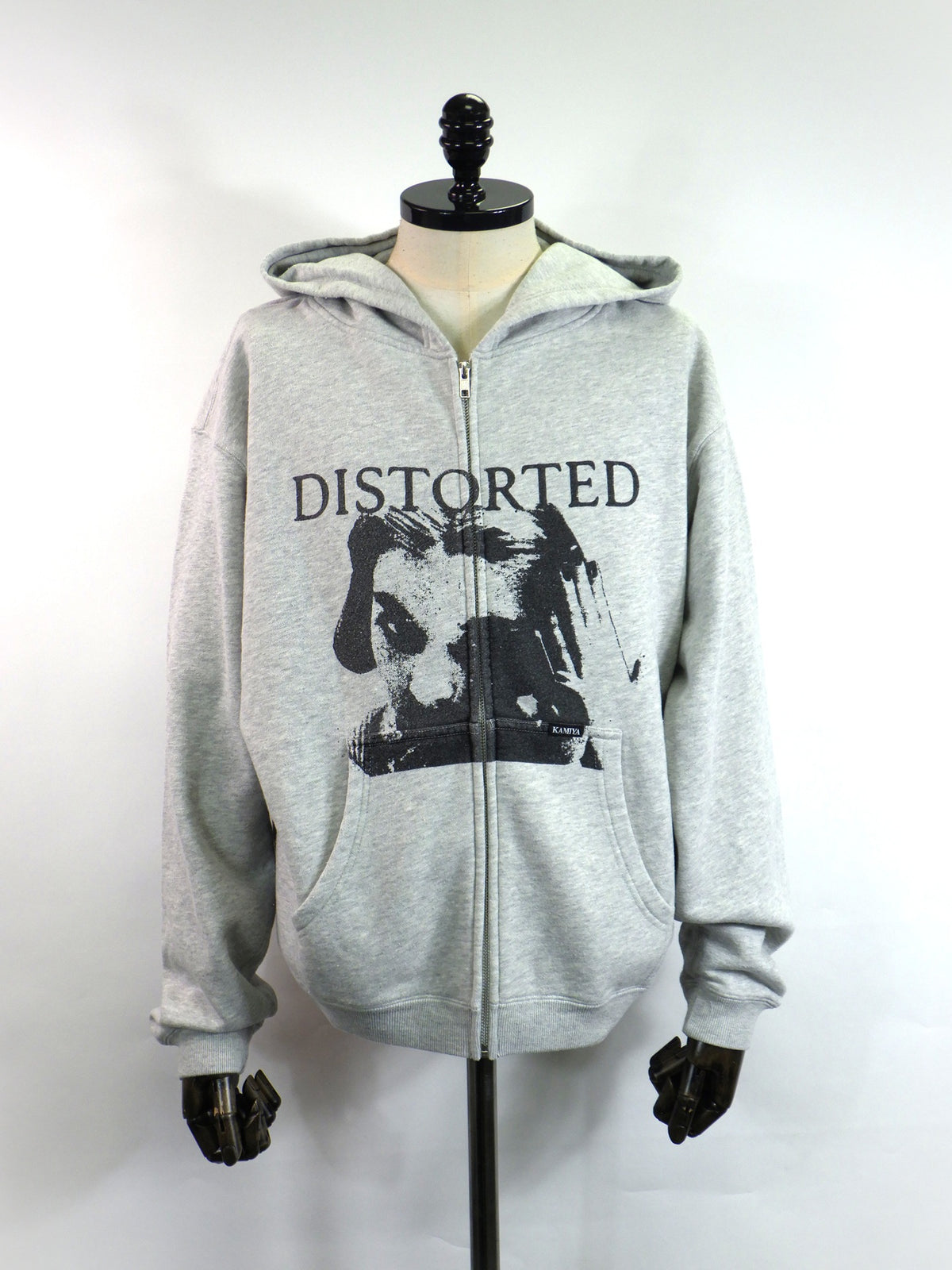 KAMIYA　"DISTORTED Girl" Zip-up Hoodie　G17HD101-GR