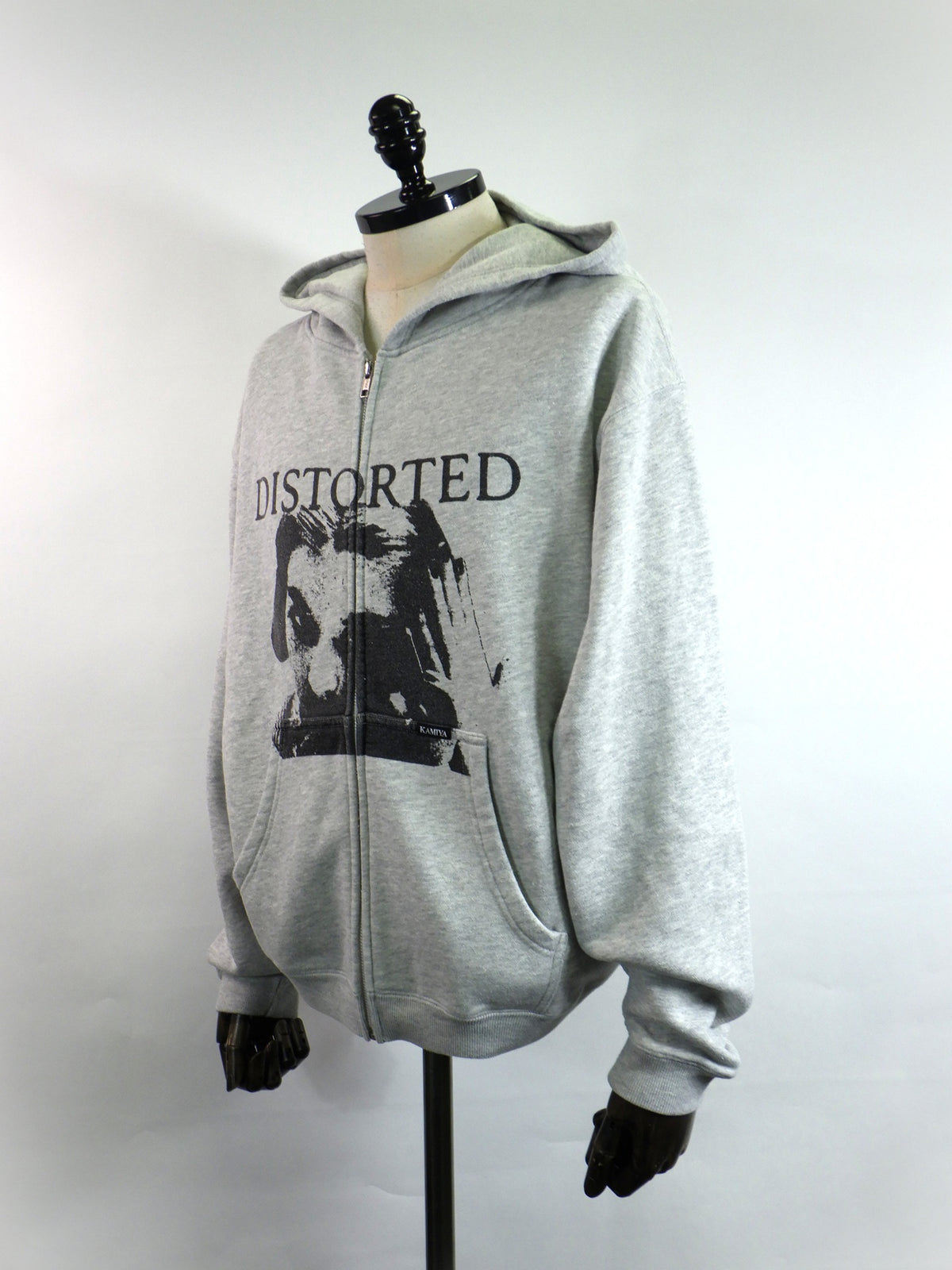 KAMIYA　"DISTORTED Girl" Zip-up Hoodie　G17HD101-GR