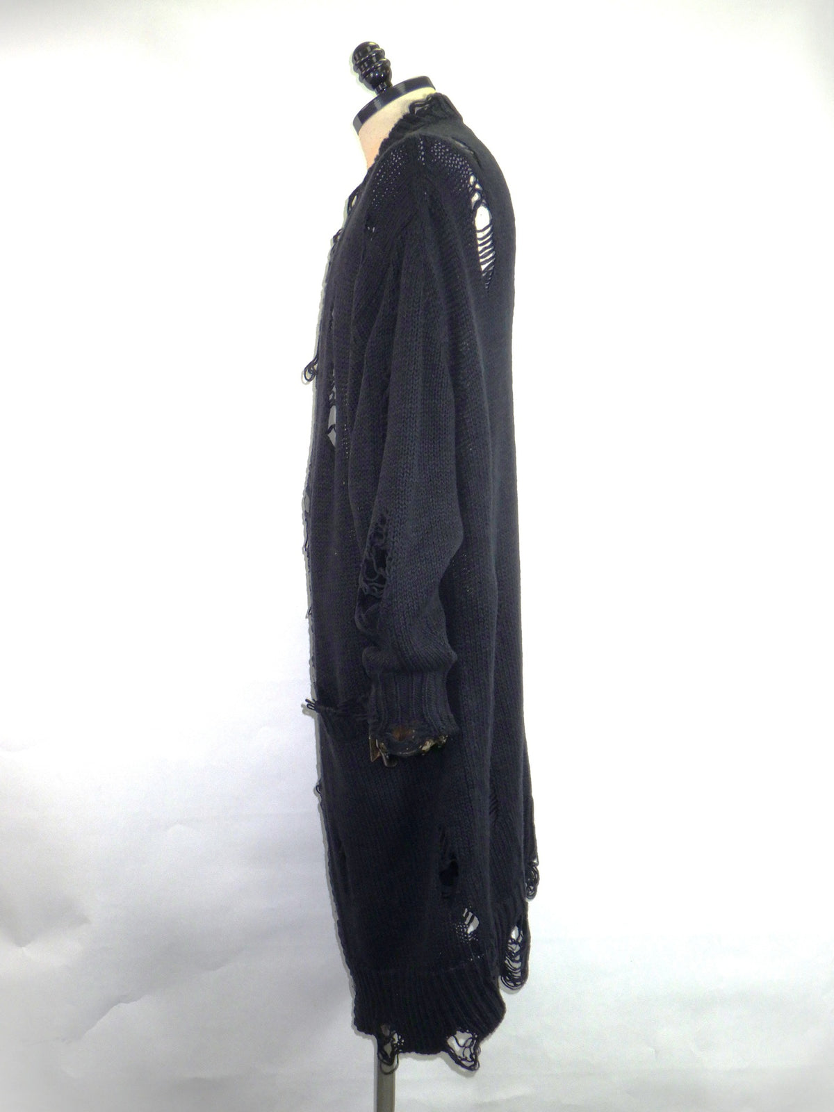 KAMIYA　Damaged Low Gauge Long Cardigan　G17CD077