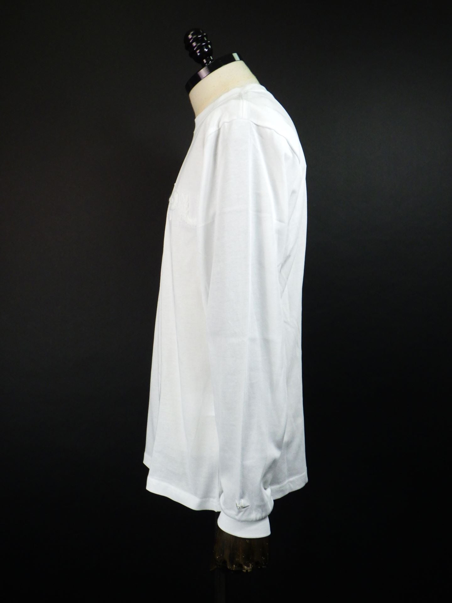 1PIU1UGUALE3 RELAX　スウィッチングロゴロングTシャツ　UST-25132-WH