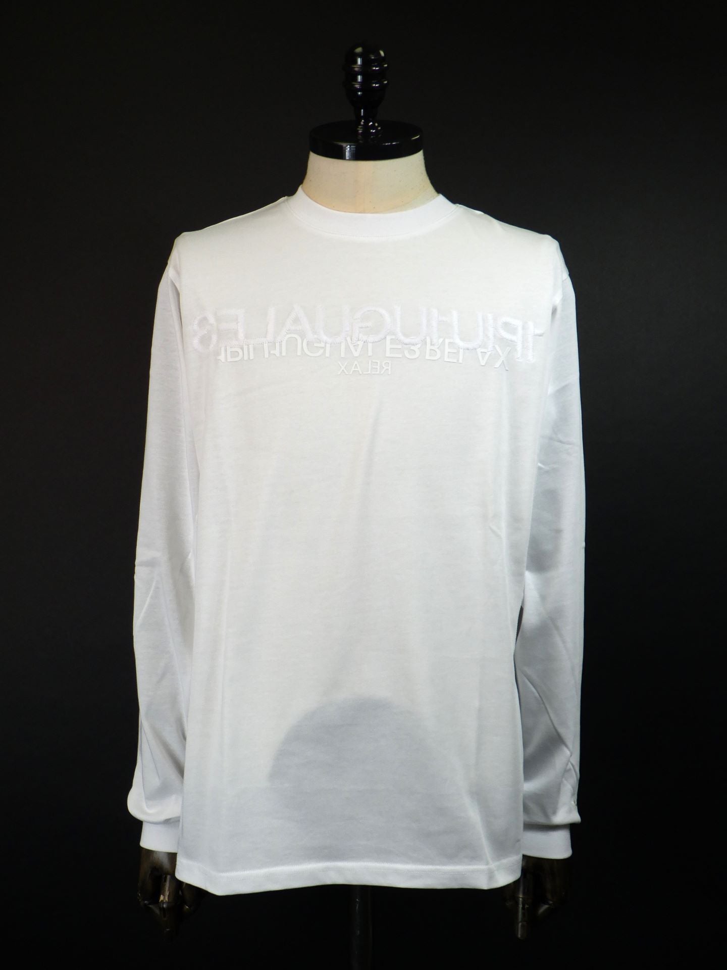 1PIU1UGUALE3 RELAX　リバーシングロゴロングTシャツ　UST-25133-WH