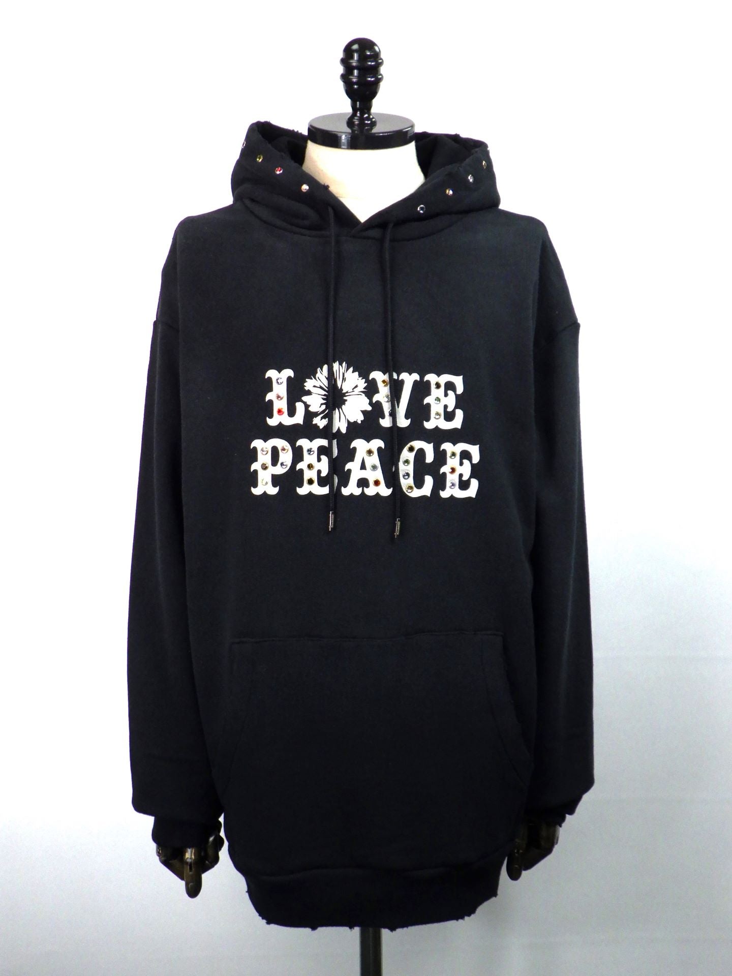 roarguns　LOVE AND PEACEストーンネイルフーディ　25FGB-10-BK