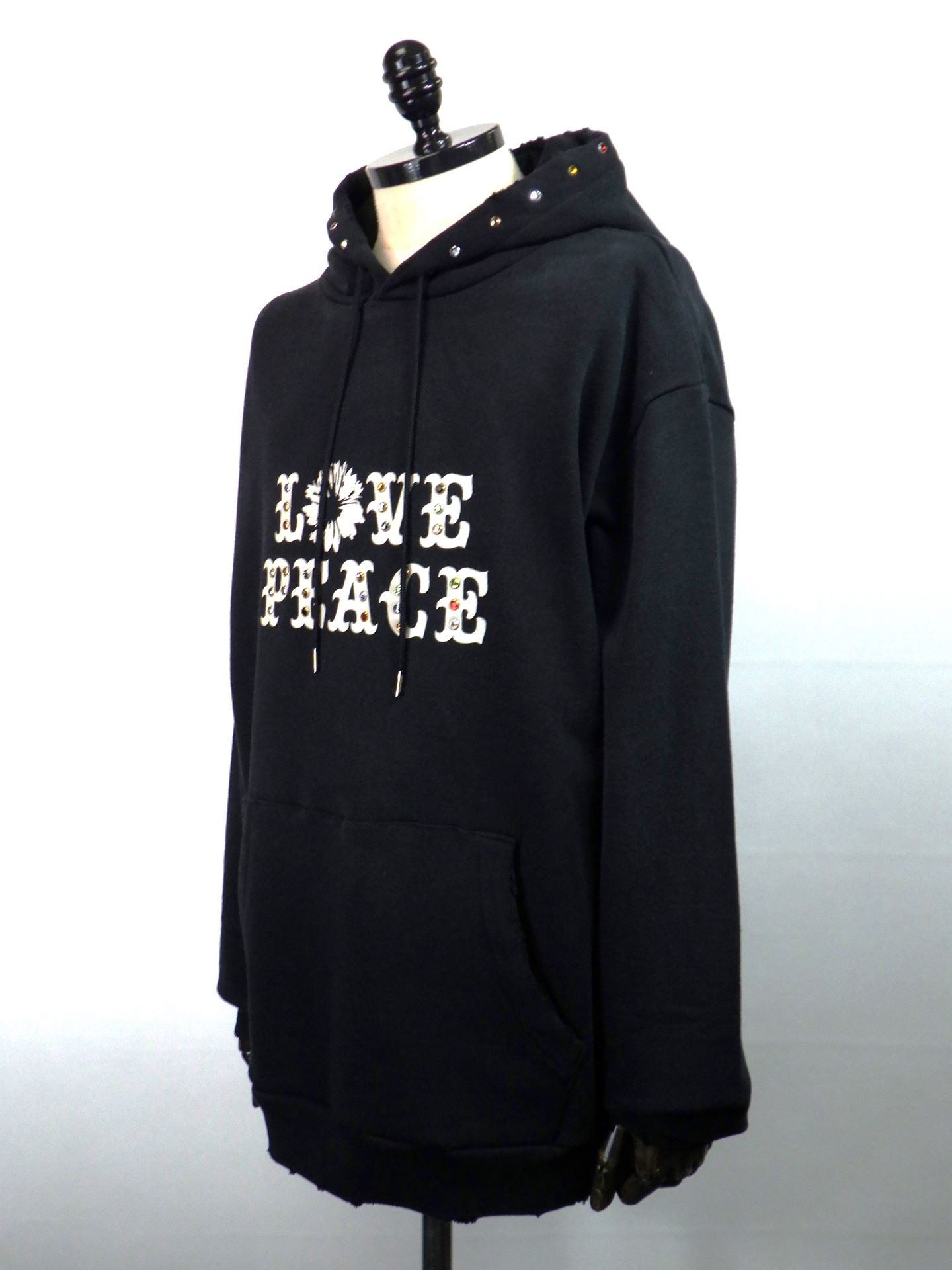 roarguns　LOVE AND PEACEストーンネイルフーディ　25FGB-10-BK