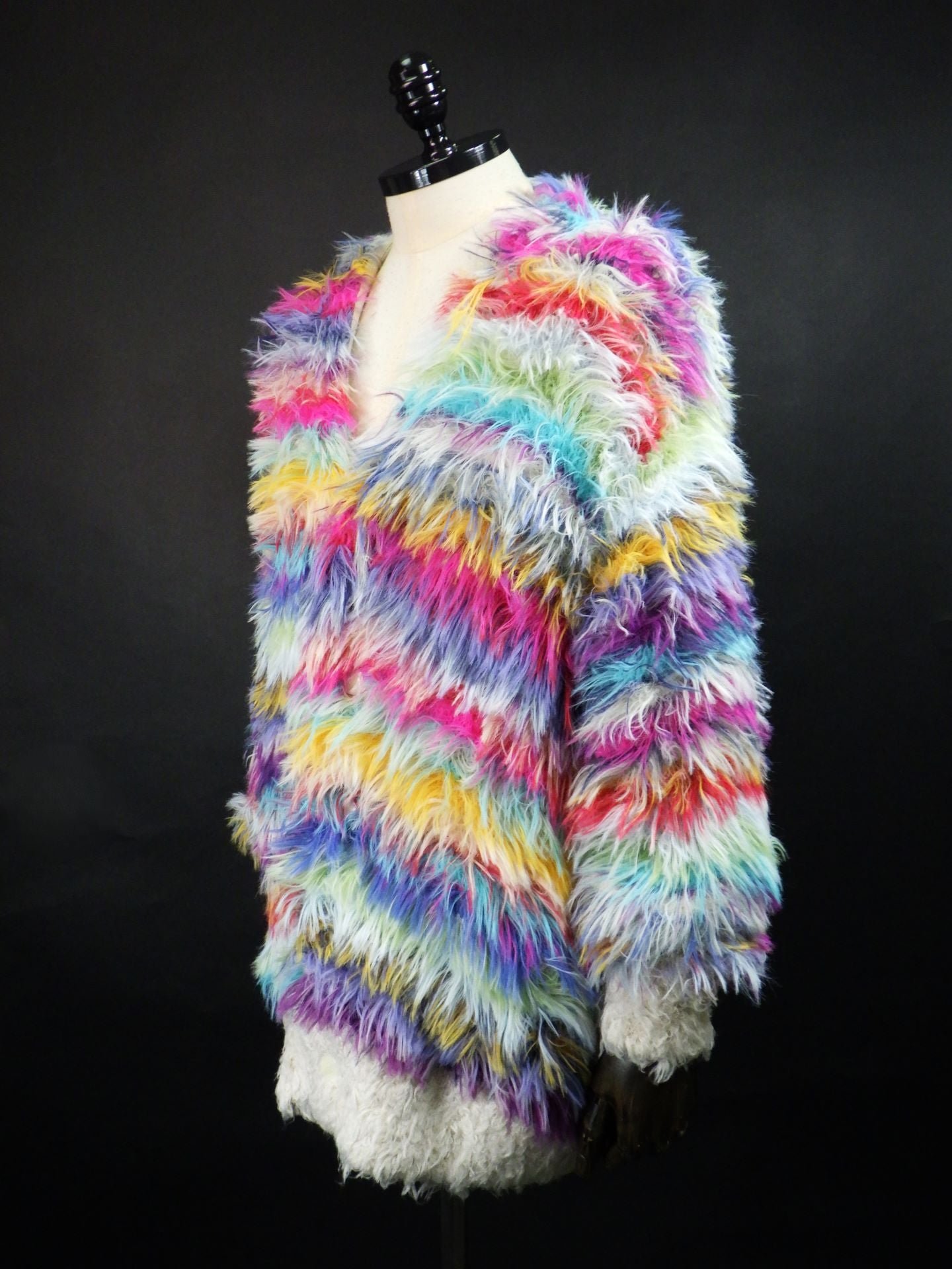 amok マルチカラーファーカーディガン amok マルチボーダーニットカーディガン 252032 – KAWANO