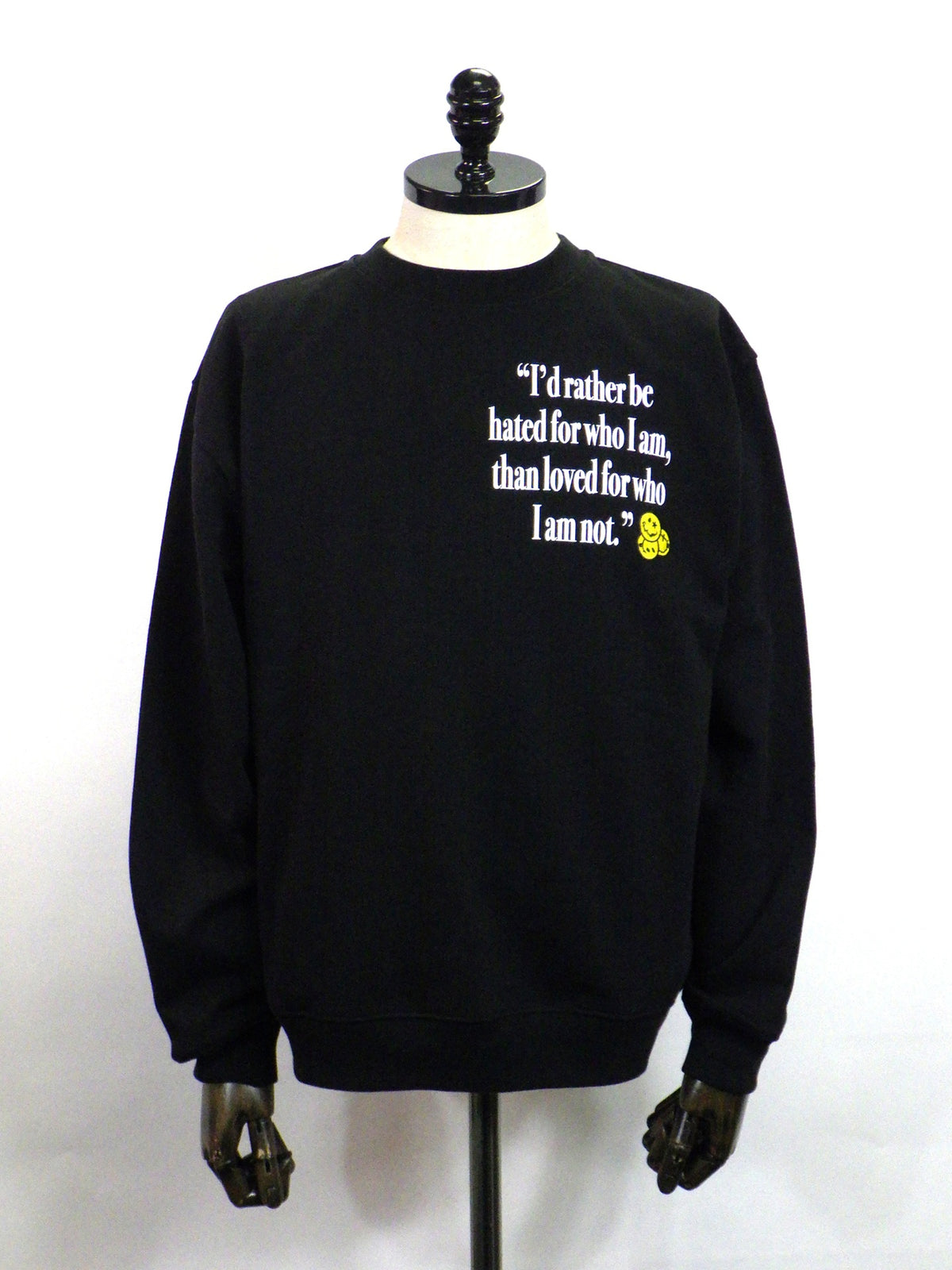 STUD MUFFIN　オーセンティックパイル ラベルプリント ボーンパッチワーク スウェットシャツ　624-02907-BK