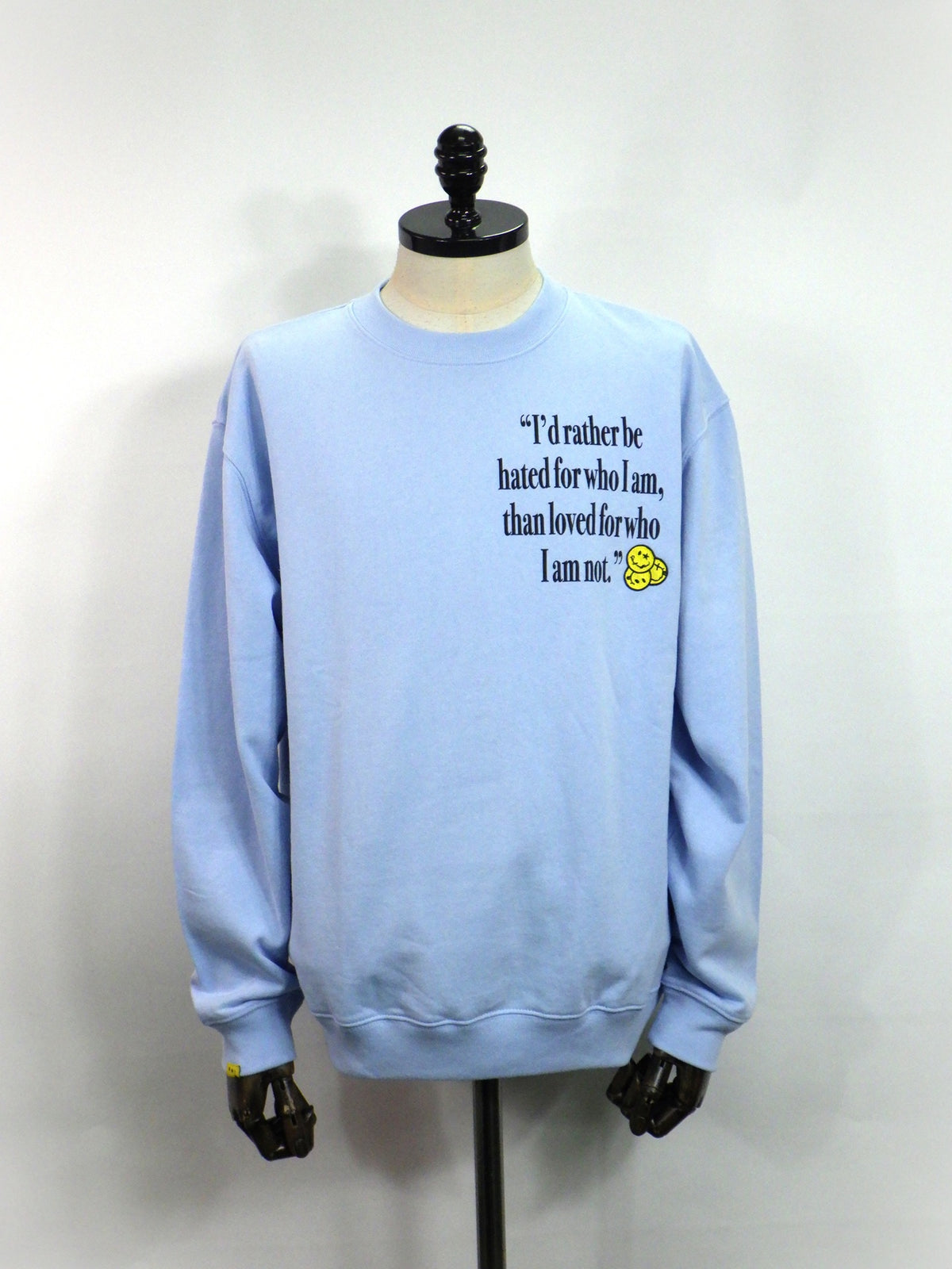 STUD MUFFIN　オーセンティックパイル ラベルプリント ボーンパッチワーク スウェットシャツ　624-02907-L.BL