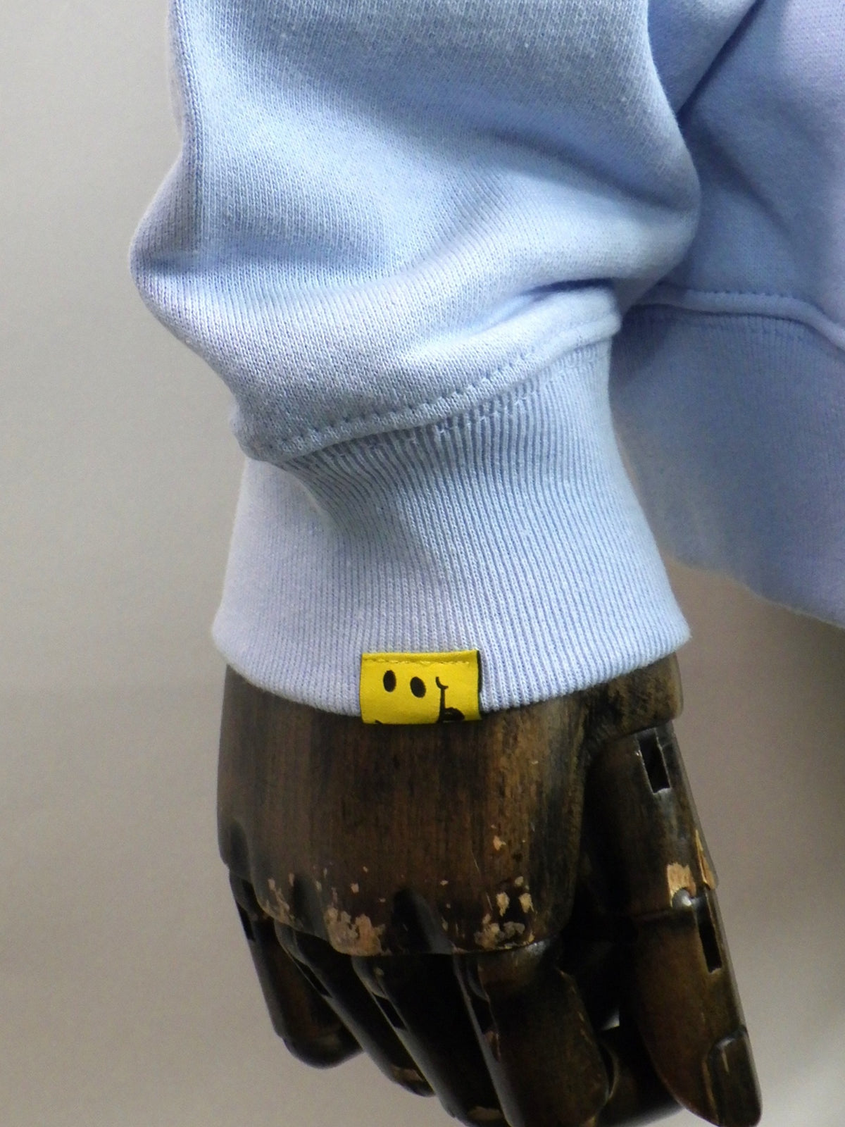 STUD MUFFIN　オーセンティックパイル ラベルプリント ボーンパッチワーク スウェットシャツ　624-02907-L.BL