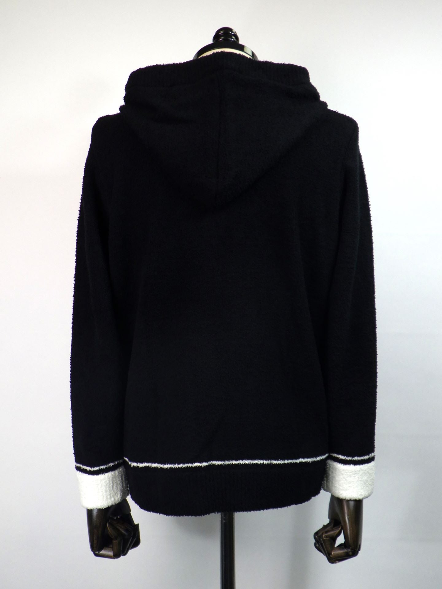 1PIU1UGUALE3 RELAX　バイカラーニットジップパーカー　USK-25029-BK