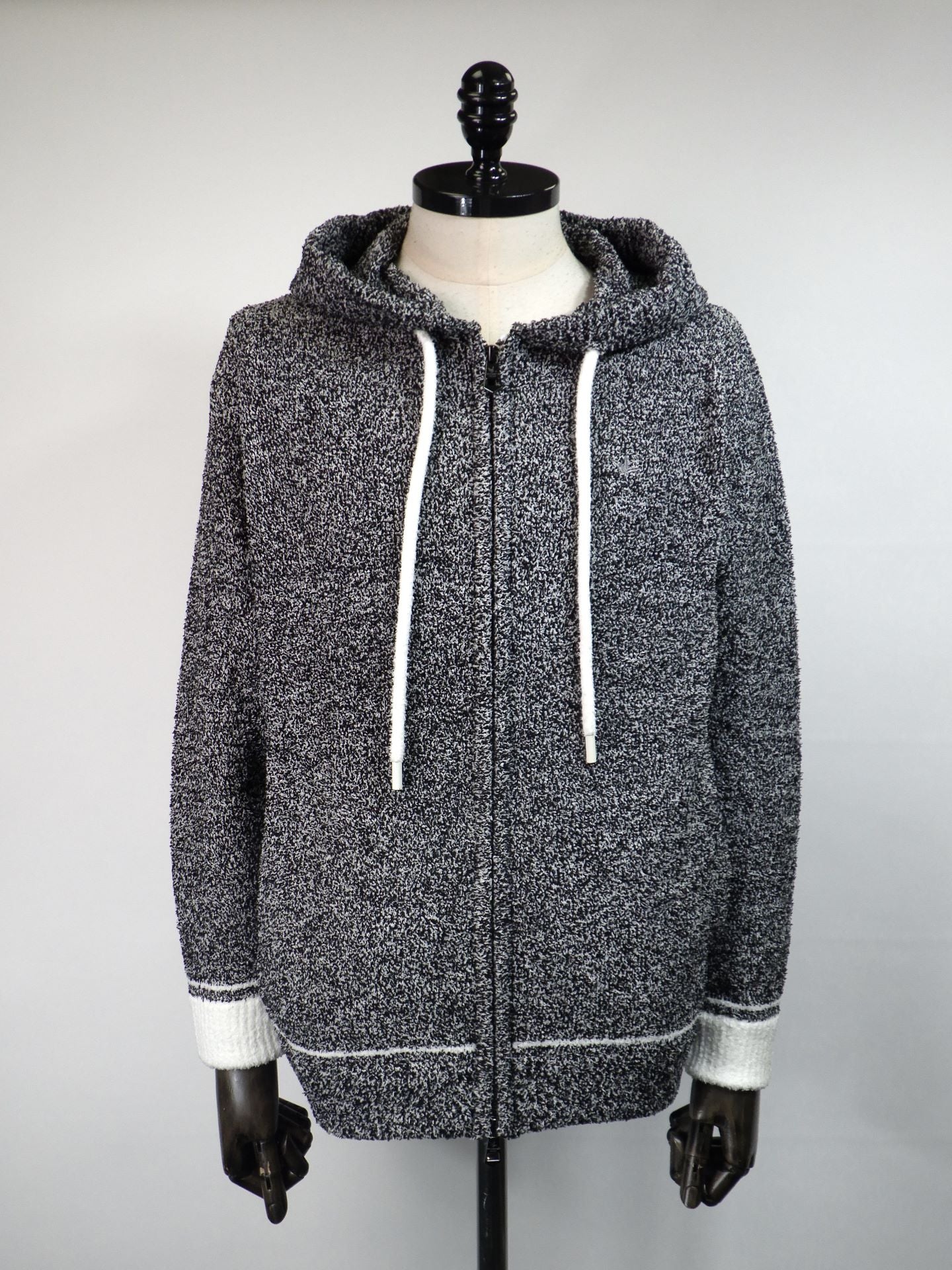 1PIU1UGUALE3 RELAX　バイカラーニットジップパーカー　USK-25029-GRY