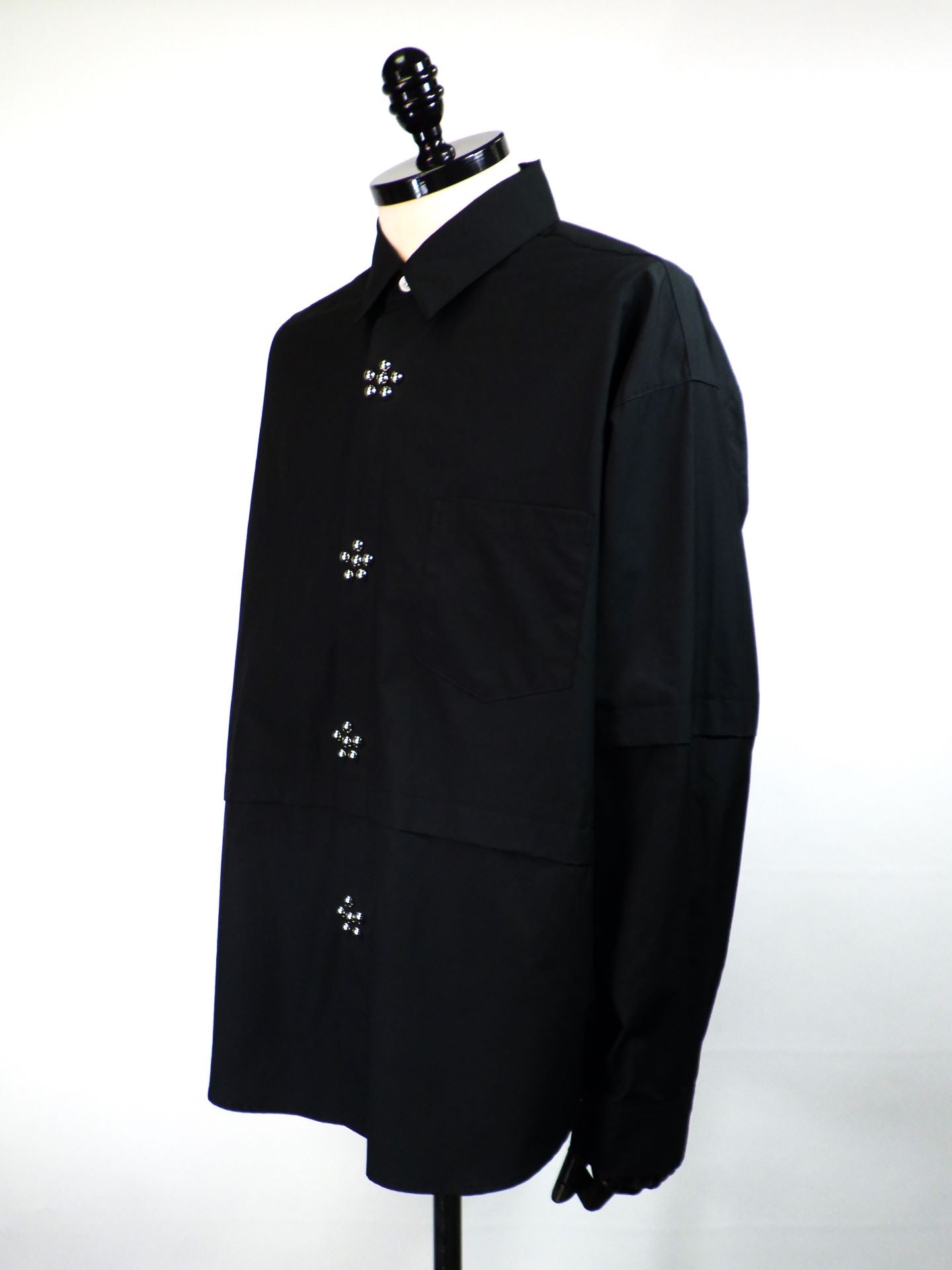 DISCOVERED　フラワーランポーニシャツ　DC-AW25-SH-02-BK