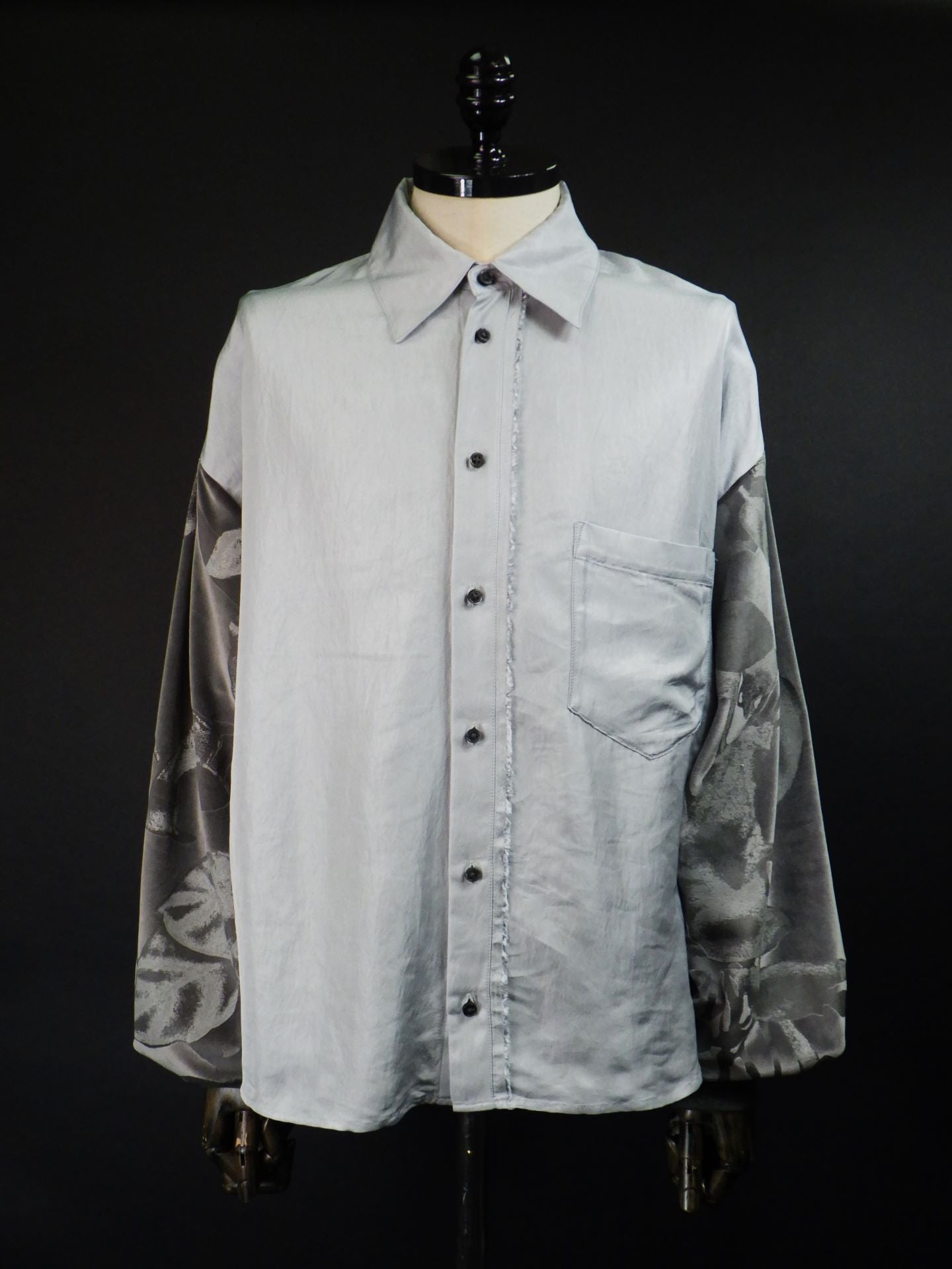 Licht Bestreben　ベロアジャージスリーブイージーシャツ　LB25AW-SH08-SPV-PVL-GRY