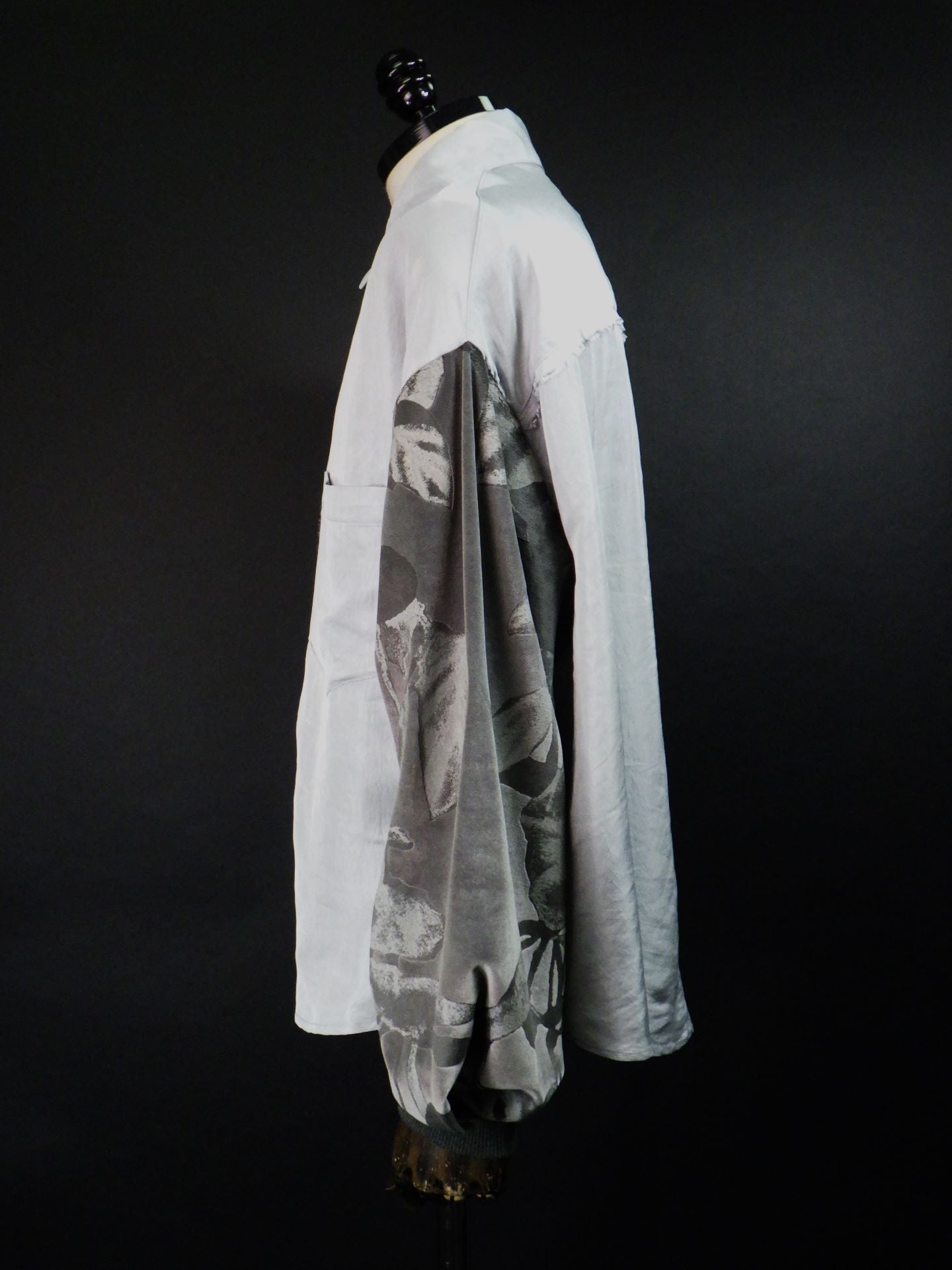 Licht Bestreben　ベロアジャージスリーブイージーシャツ　LB25AW-SH08-SPV-PVL-GRY