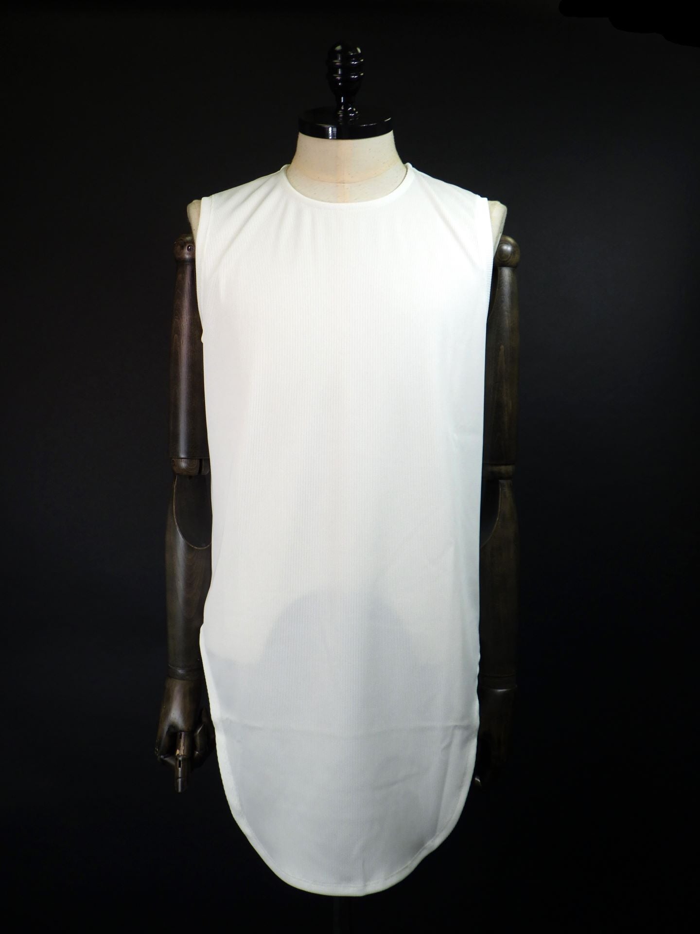 prasthana　round hem long nosleeve　P-2102001-WH