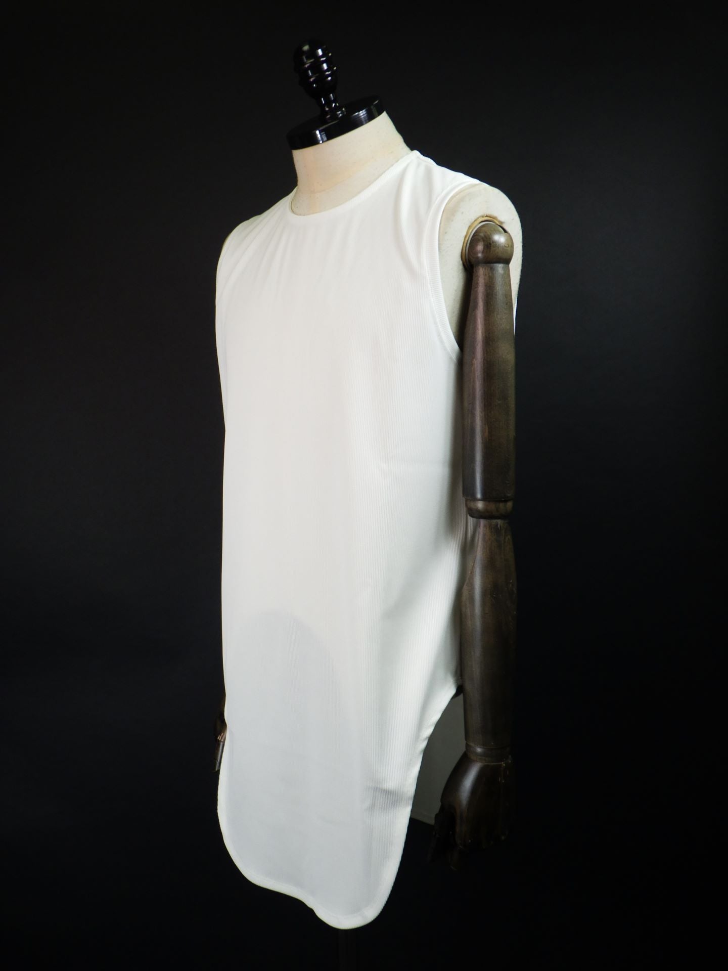 prasthana　round hem long nosleeve　P-2102001-WH