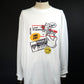 STUD MUFFIN　コットン天竺 ステッカーコラージュ ハンドニットパッチLS Tシャツ　514-02779-WH