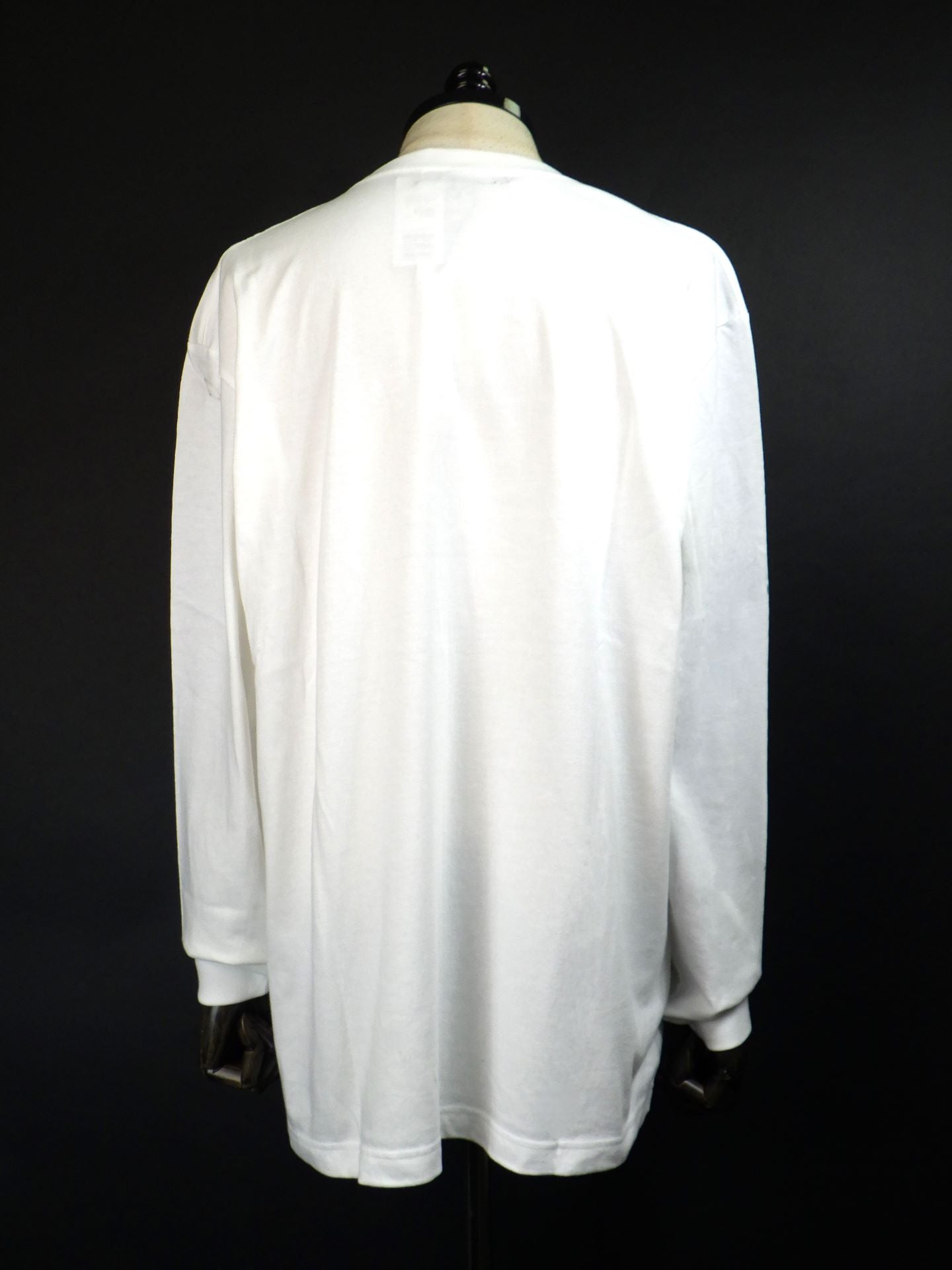 STUD MUFFIN　コットン天竺 ステッカーコラージュ ハンドニットパッチLS Tシャツ　514-02779-WH